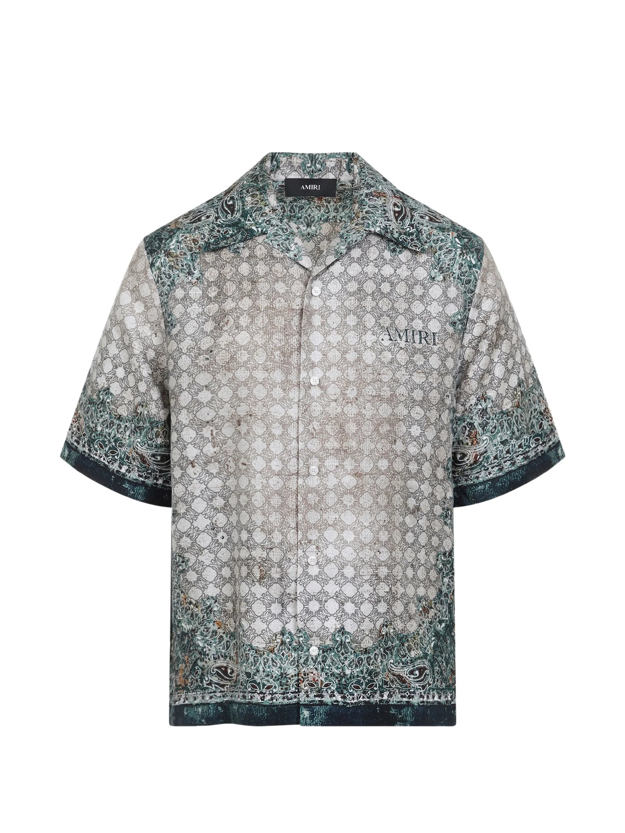 patterned silk shirt