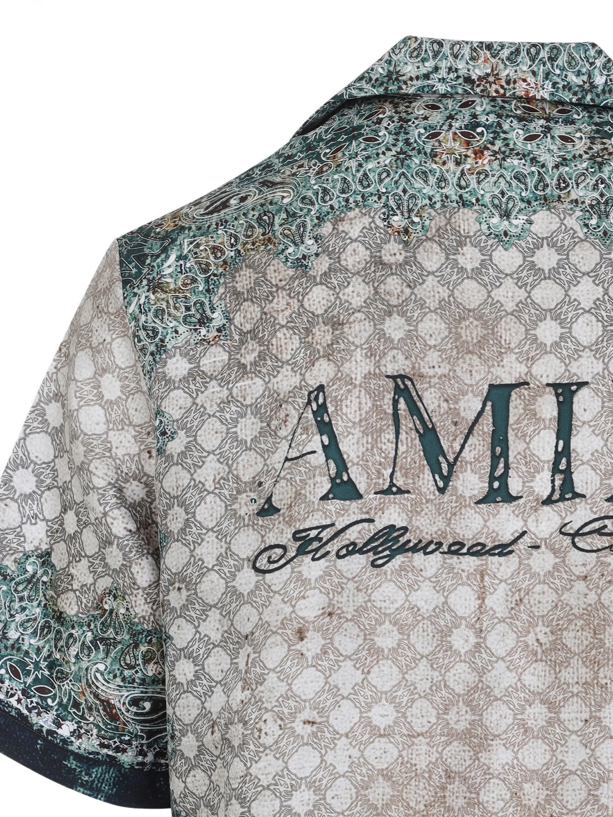 patterned silk shirt