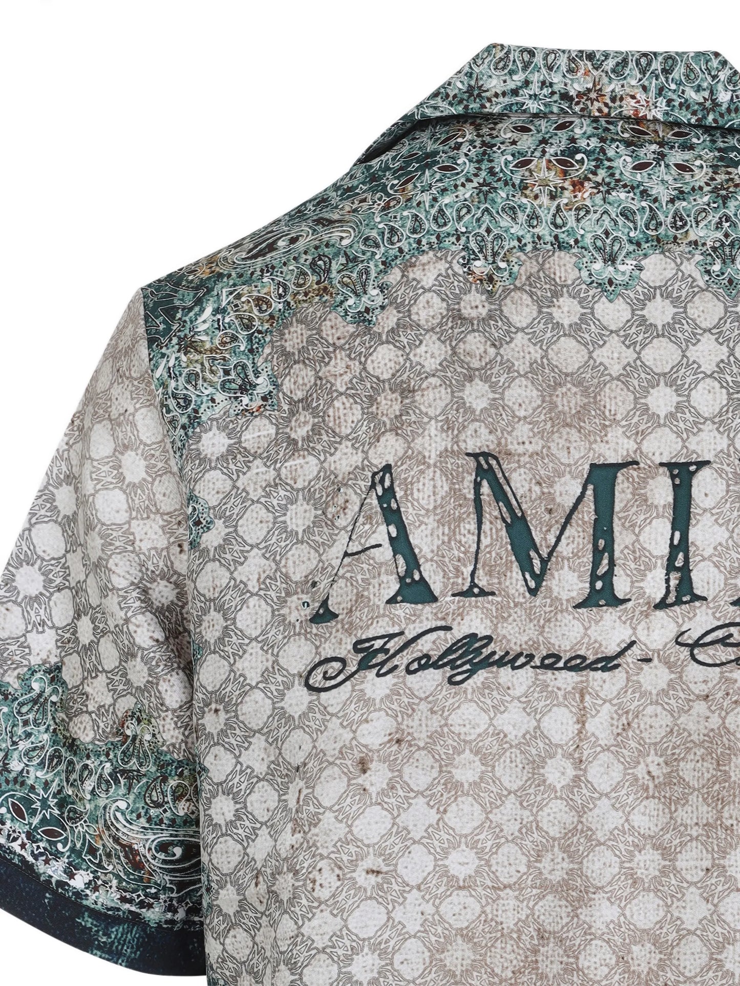 patterned silk shirt