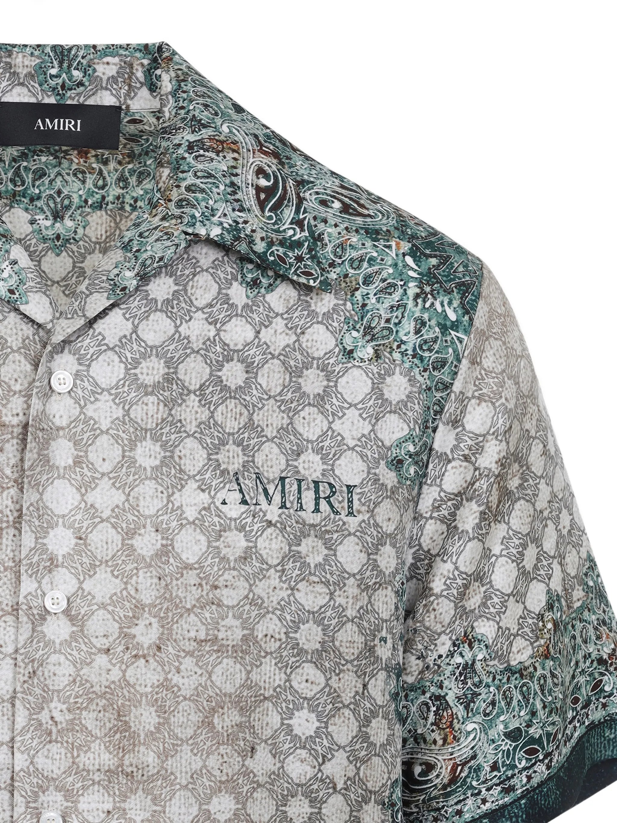 patterned silk shirt