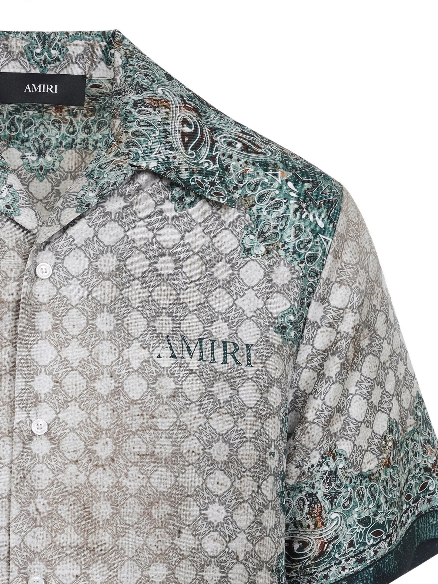 patterned silk shirt