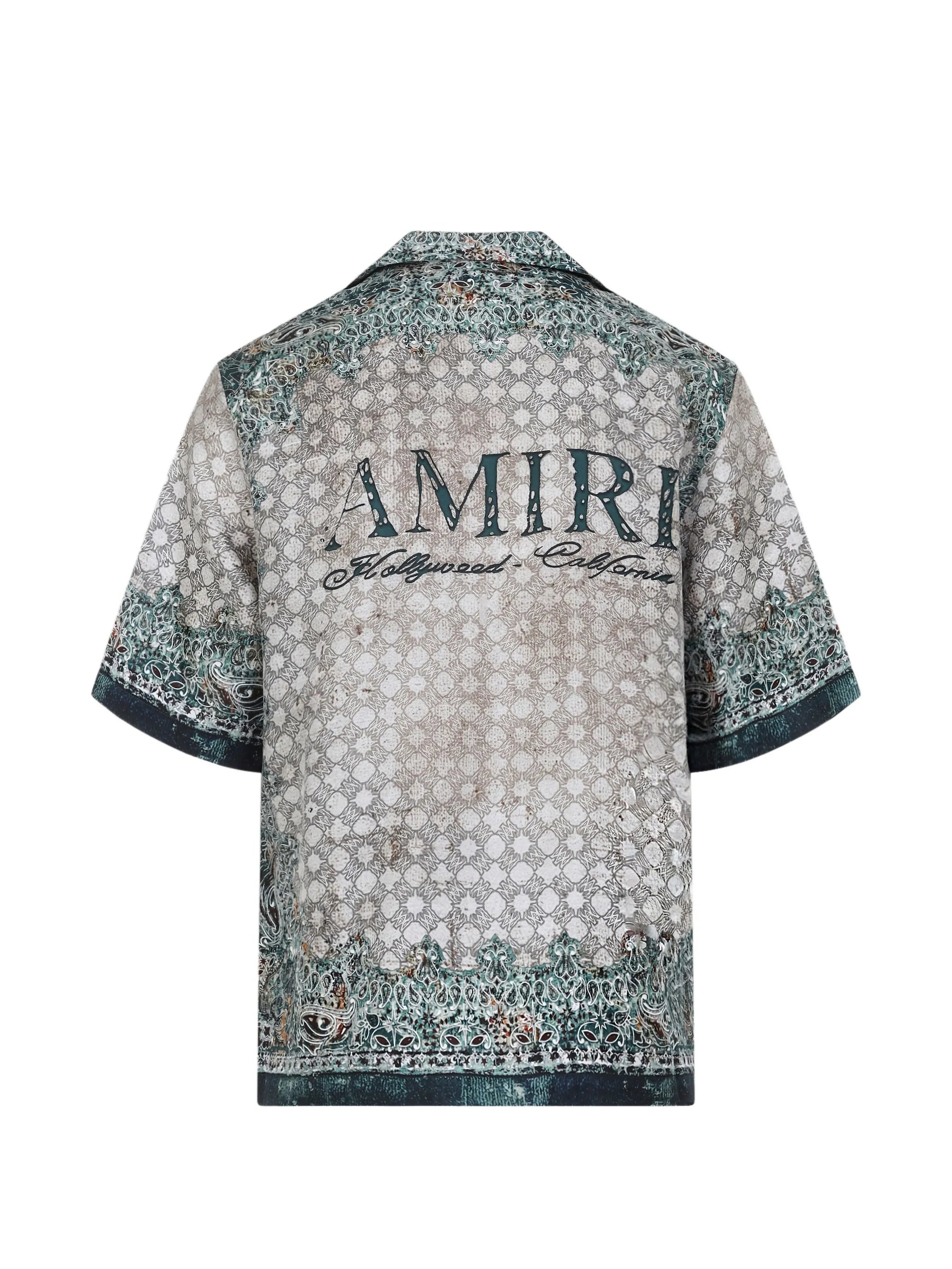 patterned silk shirt