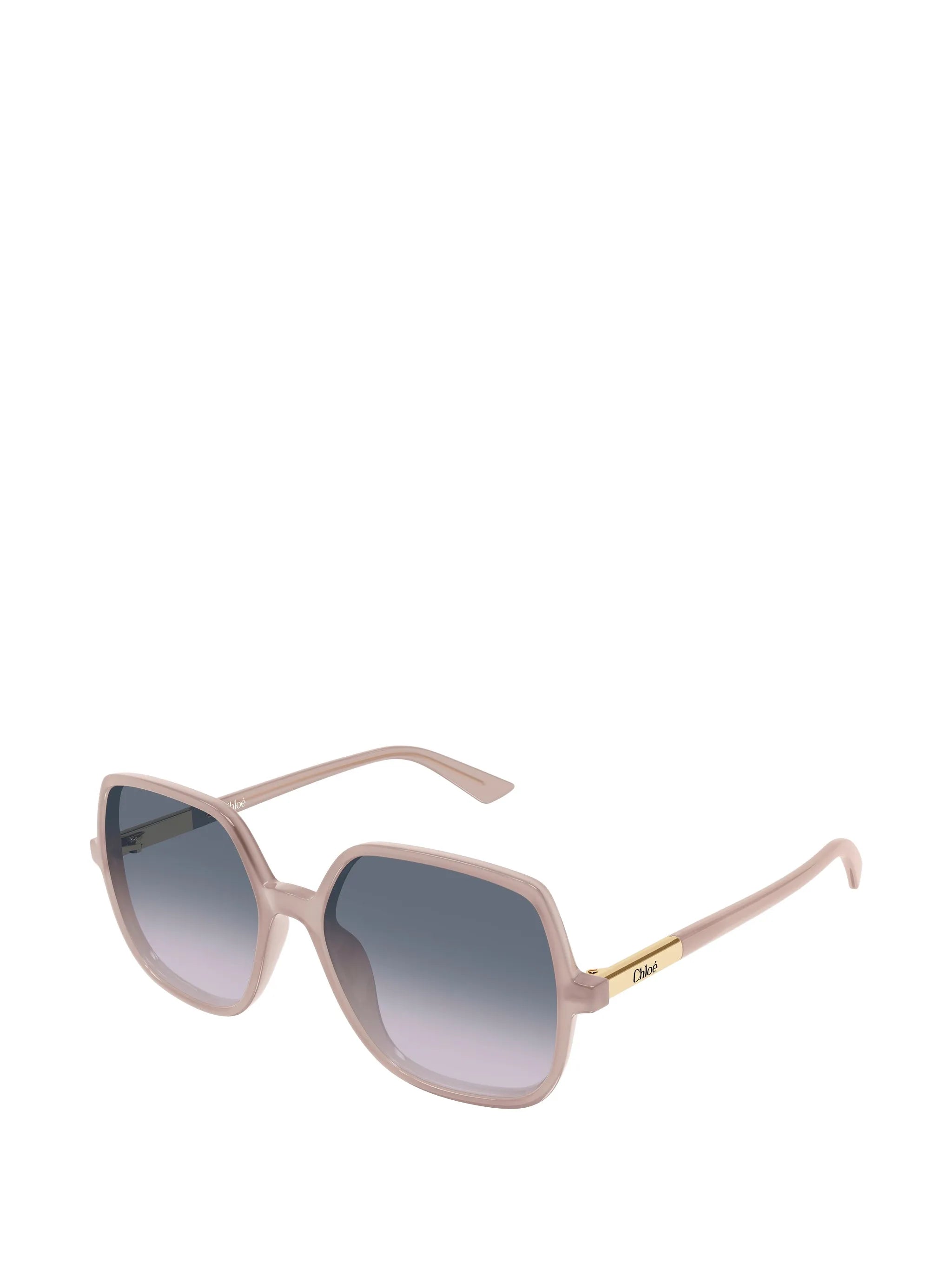 oversized geometric-frame sunglasses