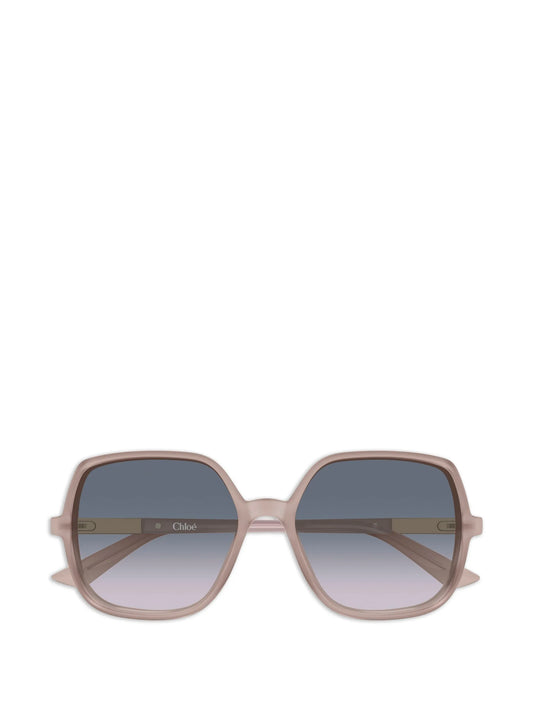 oversized geometric-frame sunglasses