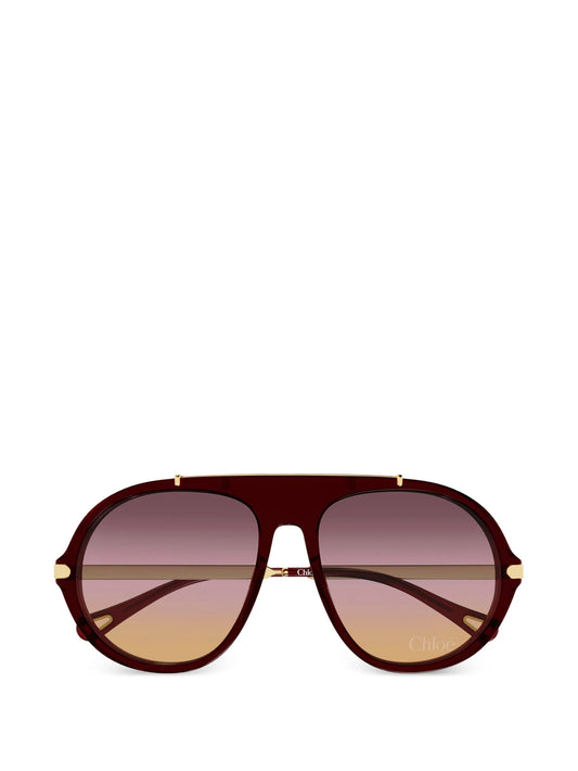 oversized-frame gradient-lens sunglasses