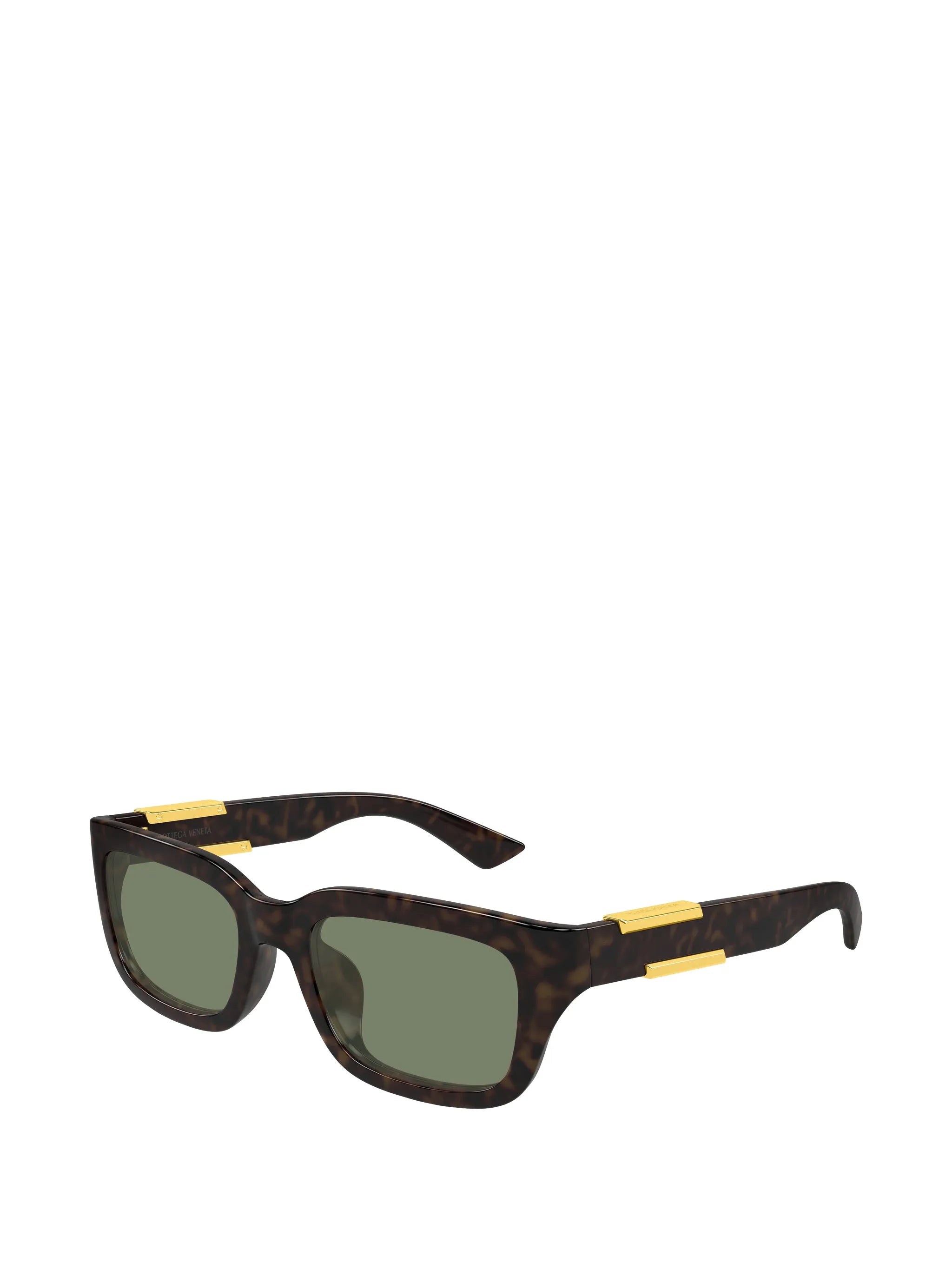 D-frame gold-detail sunglasses
