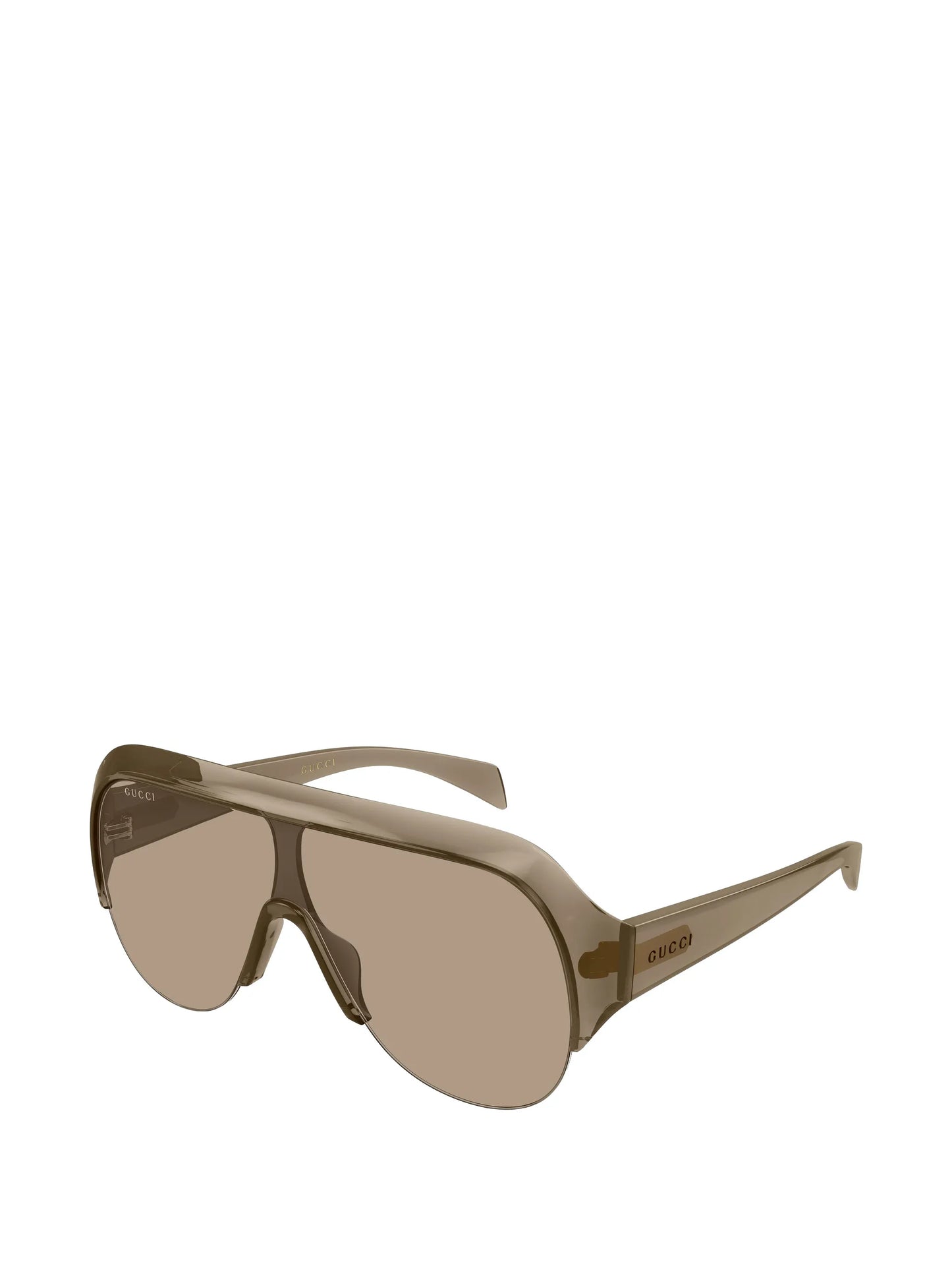 shield-frame pilot-style sunglasses