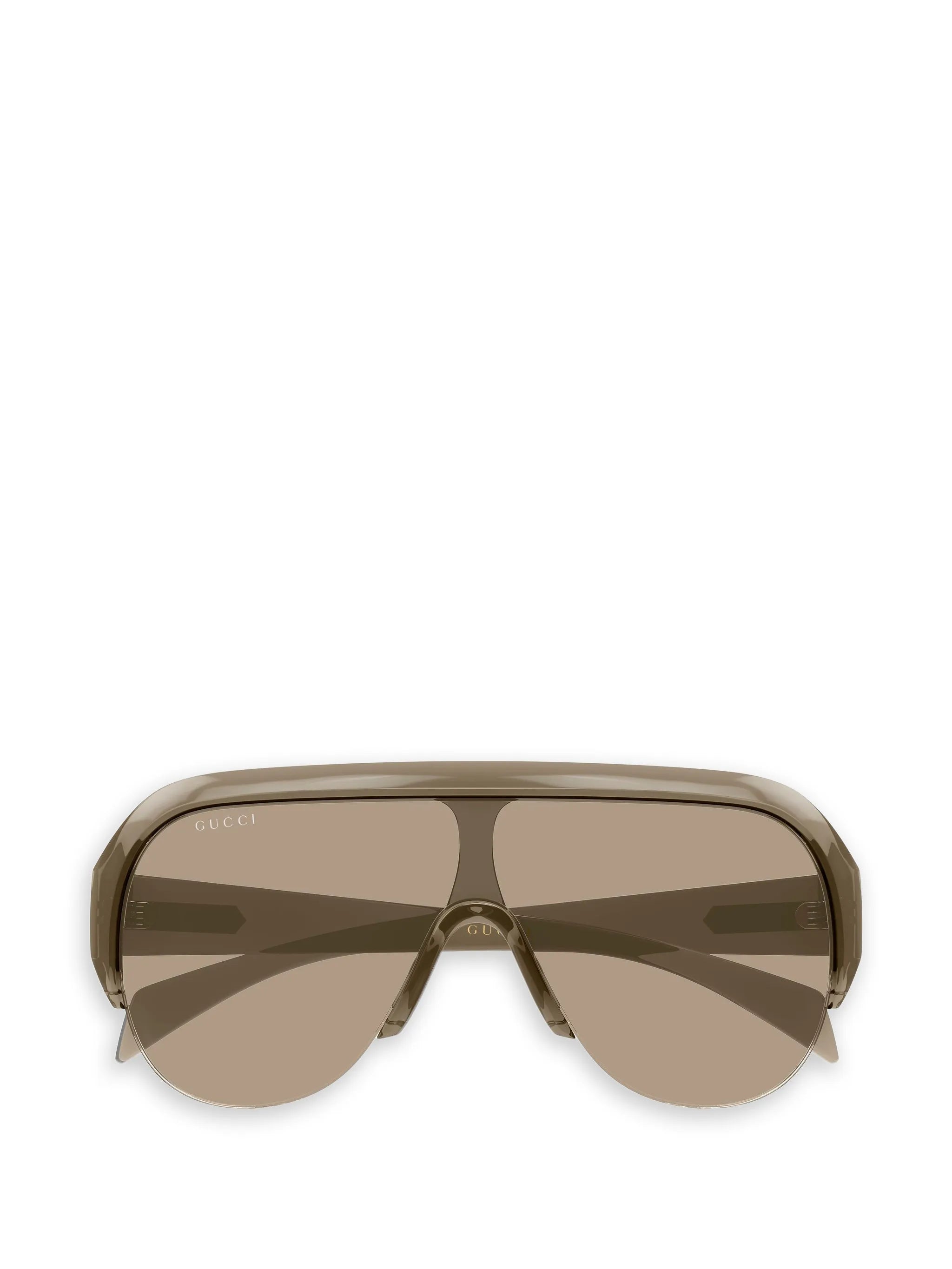 shield-frame pilot-style sunglasses
