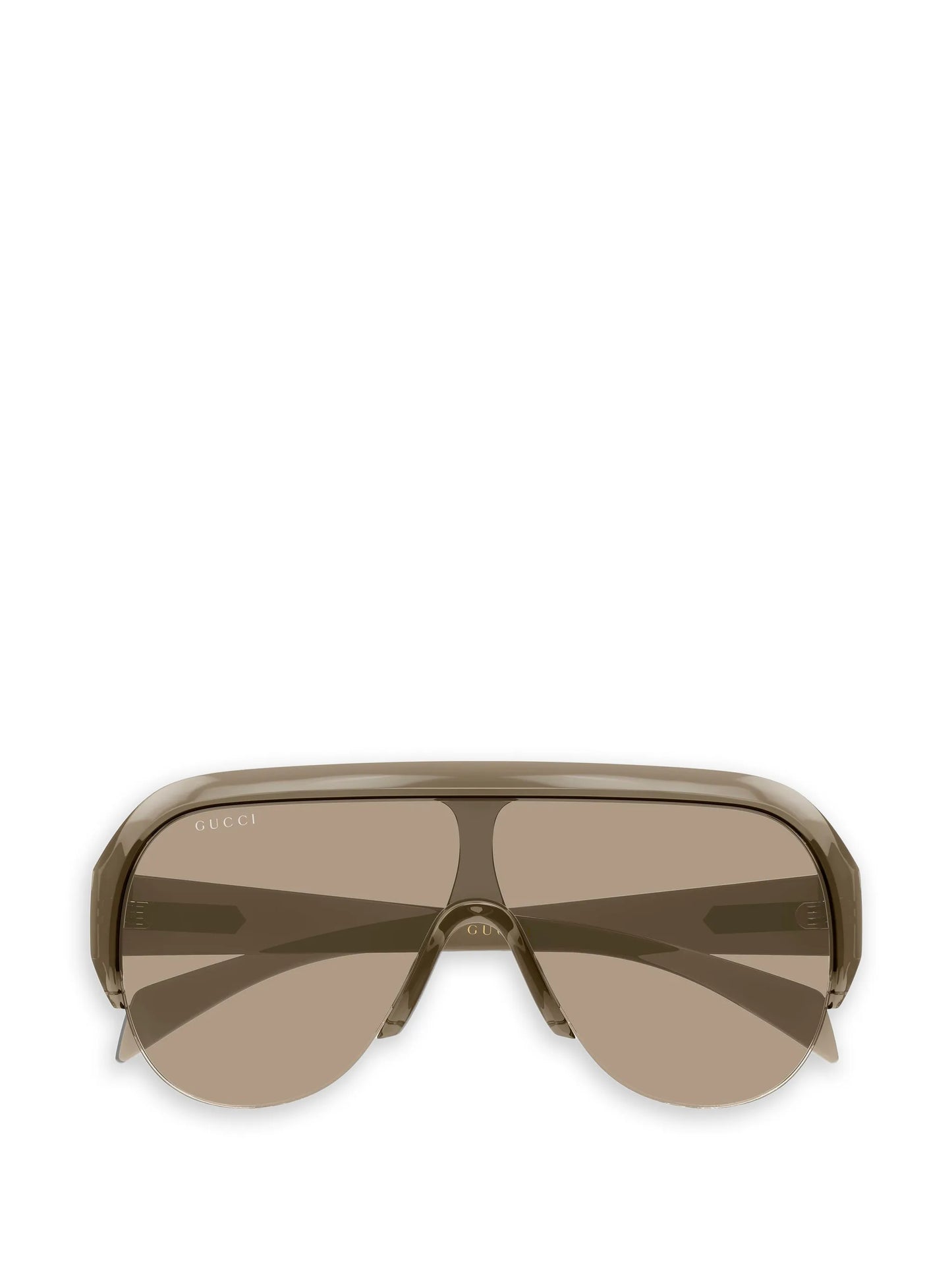 shield-frame pilot-style sunglasses
