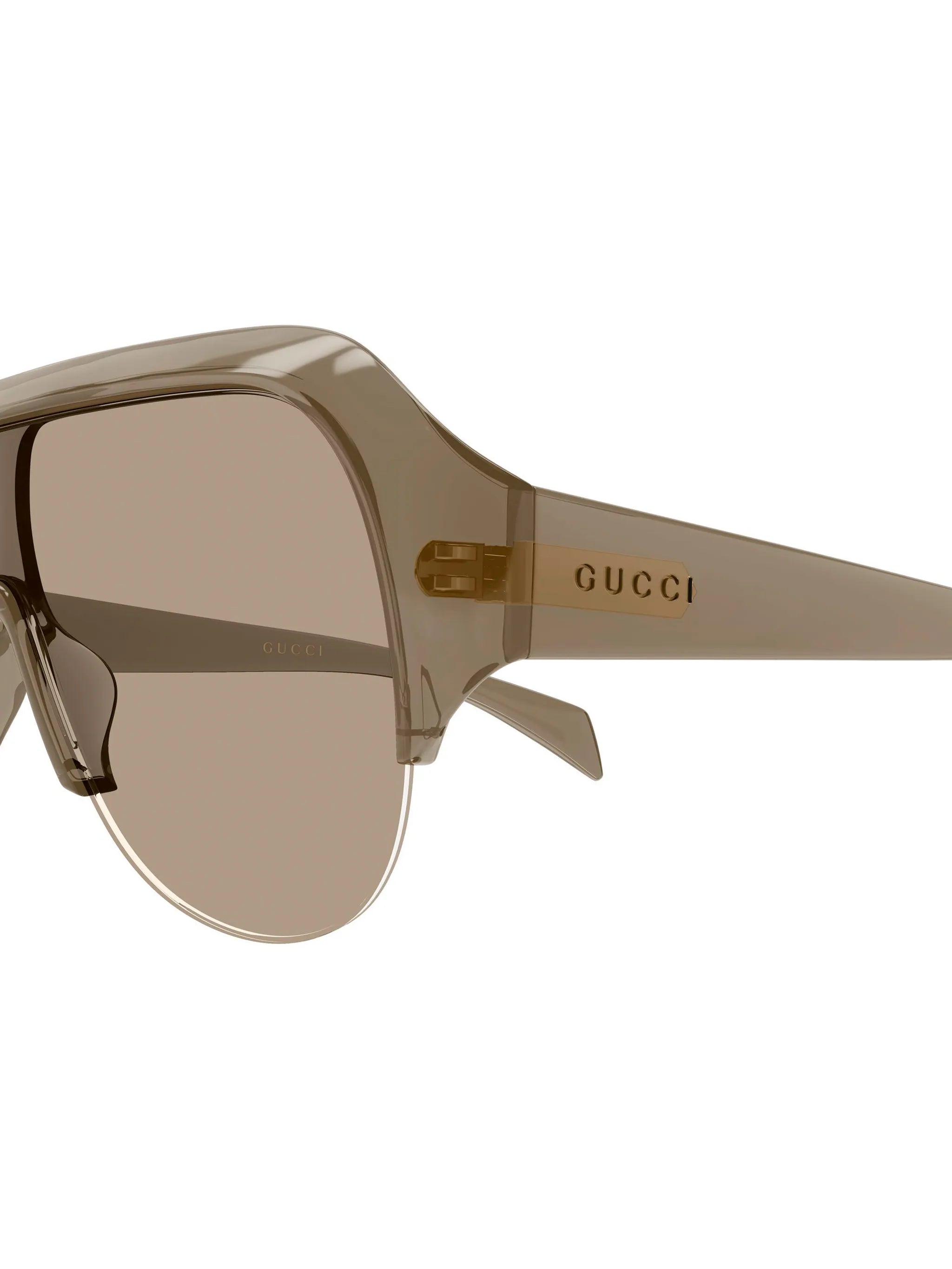 shield-frame pilot-style sunglasses