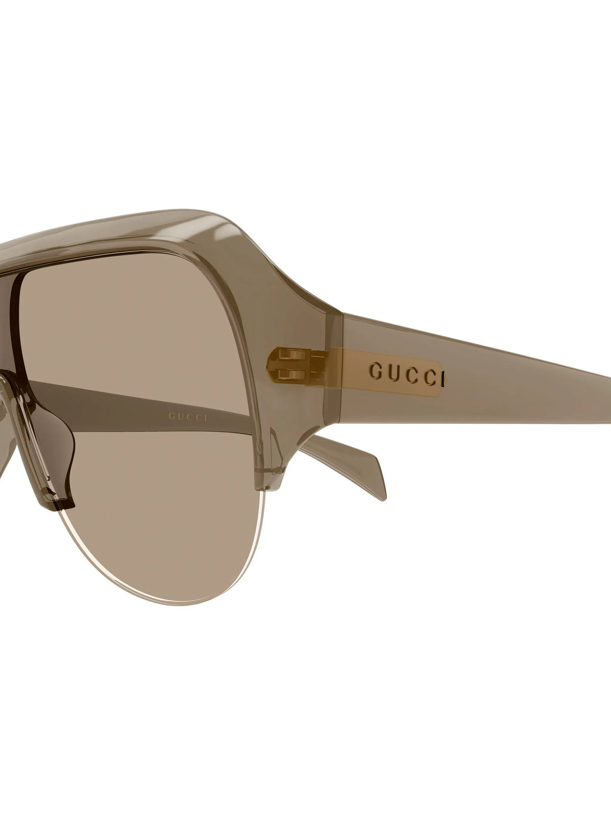 shield-frame pilot-style sunglasses
