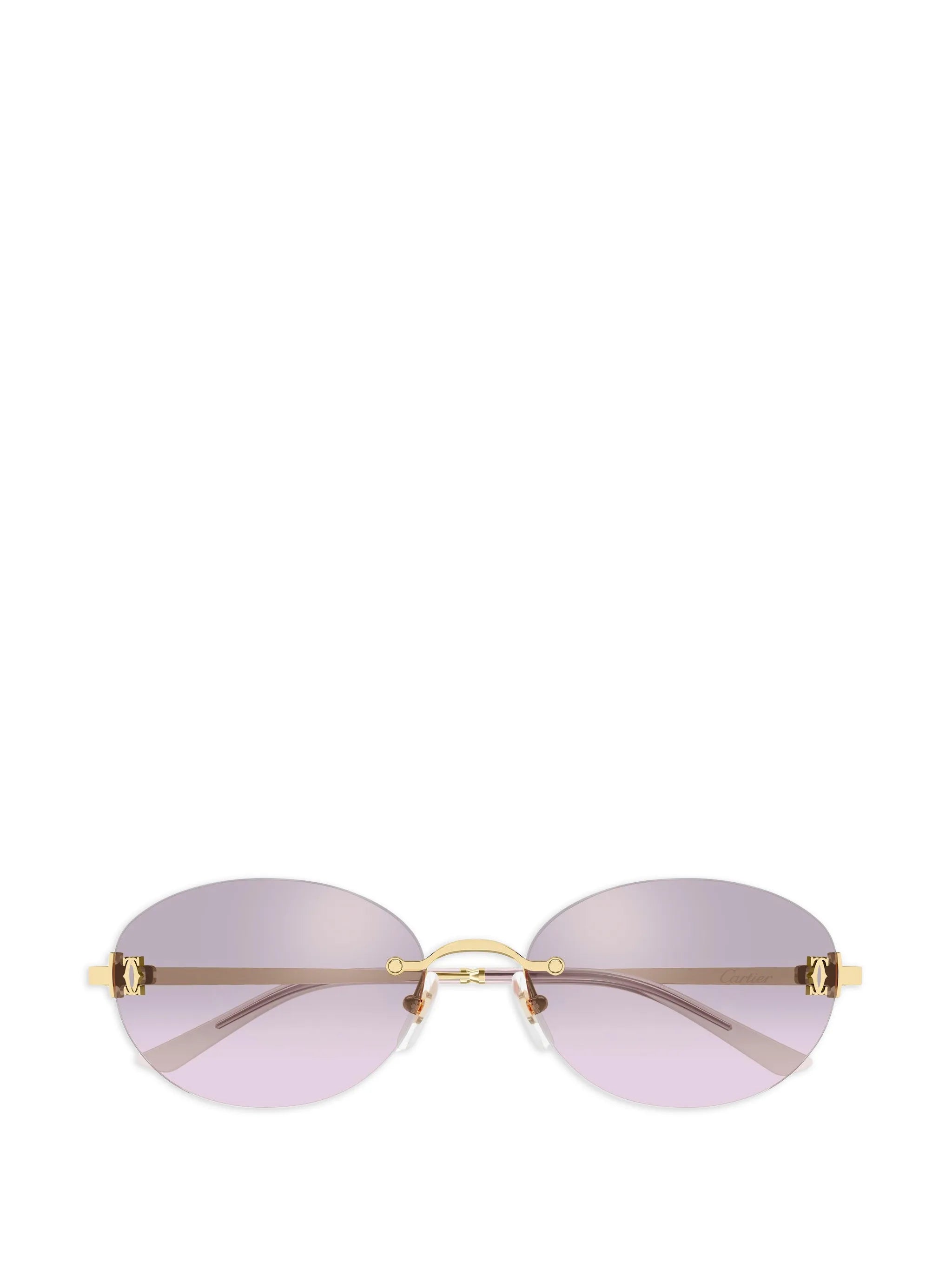 oval rimless sunglasses