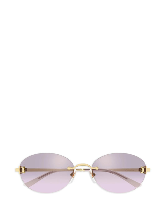 oval rimless sunglasses