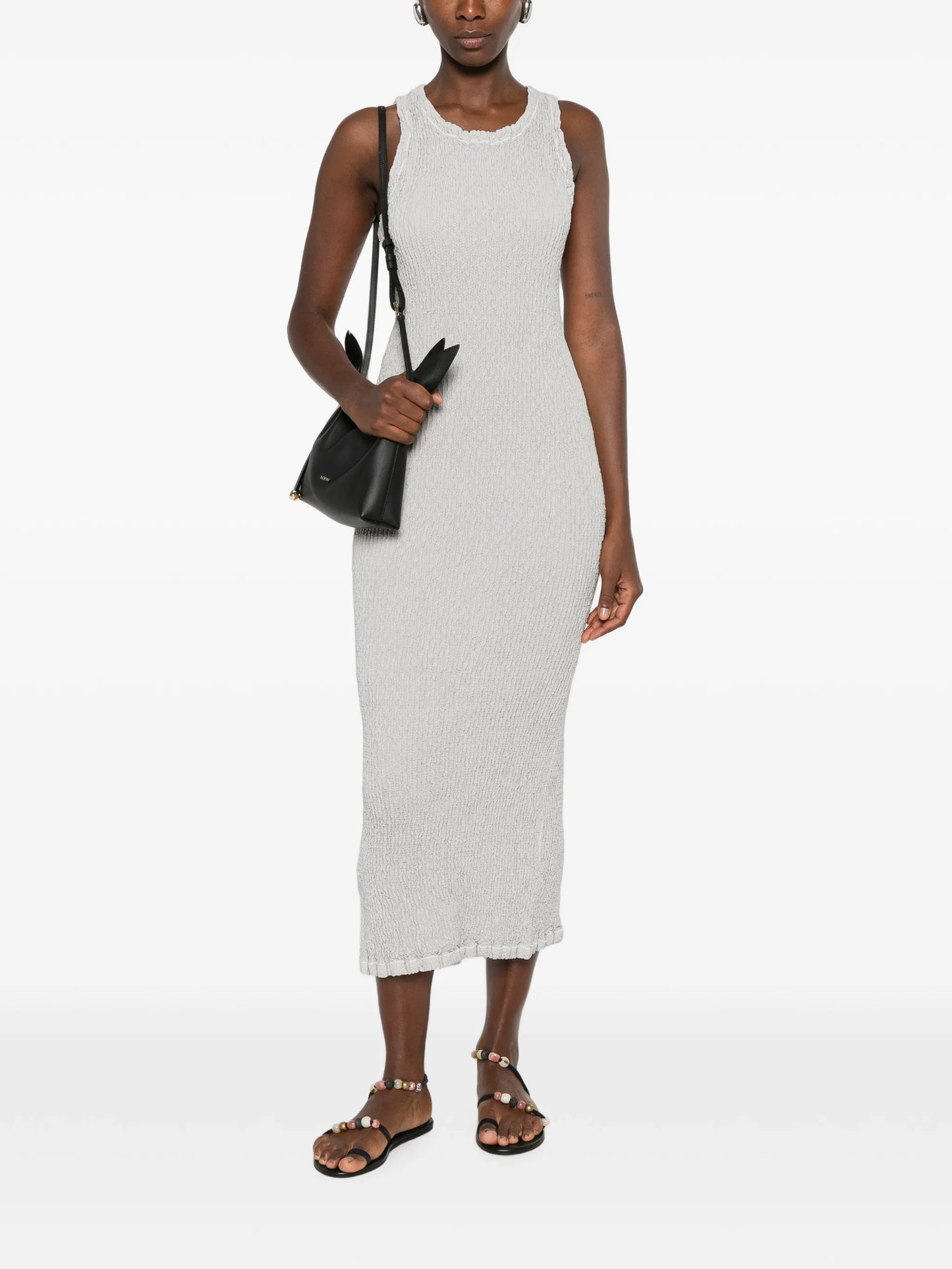textured midi dress