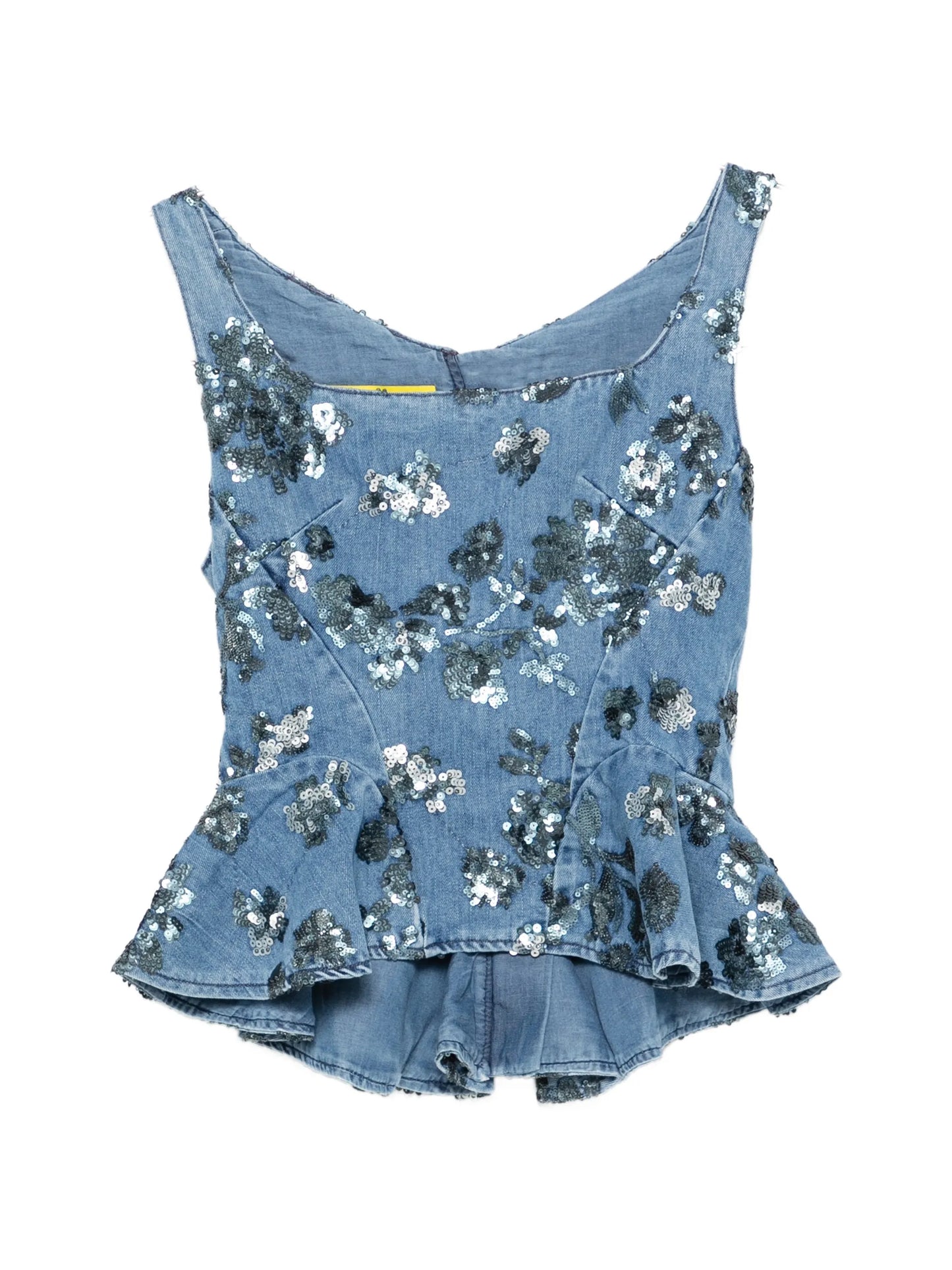 sequin-embellished top