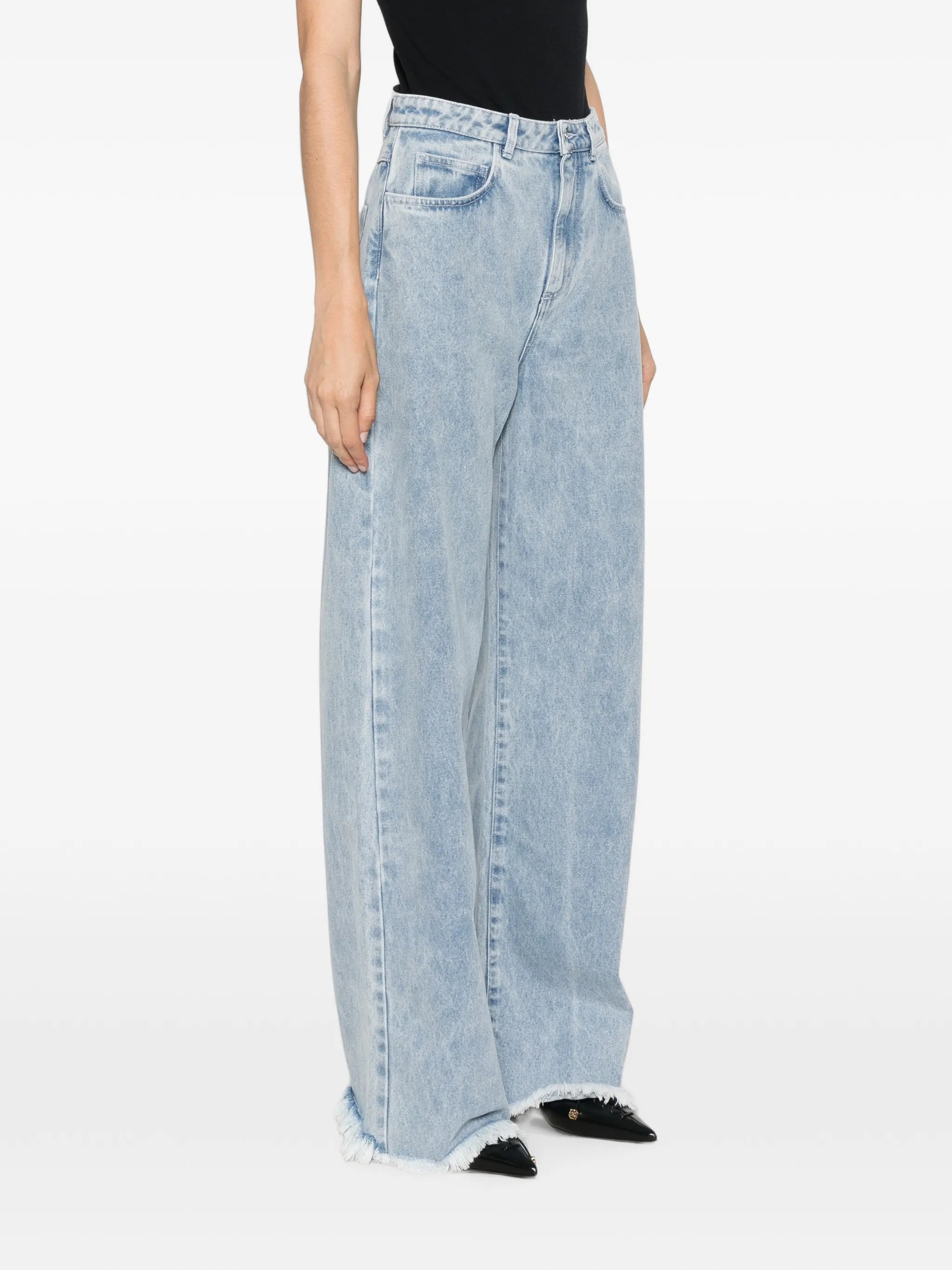 raw-edge jeans
