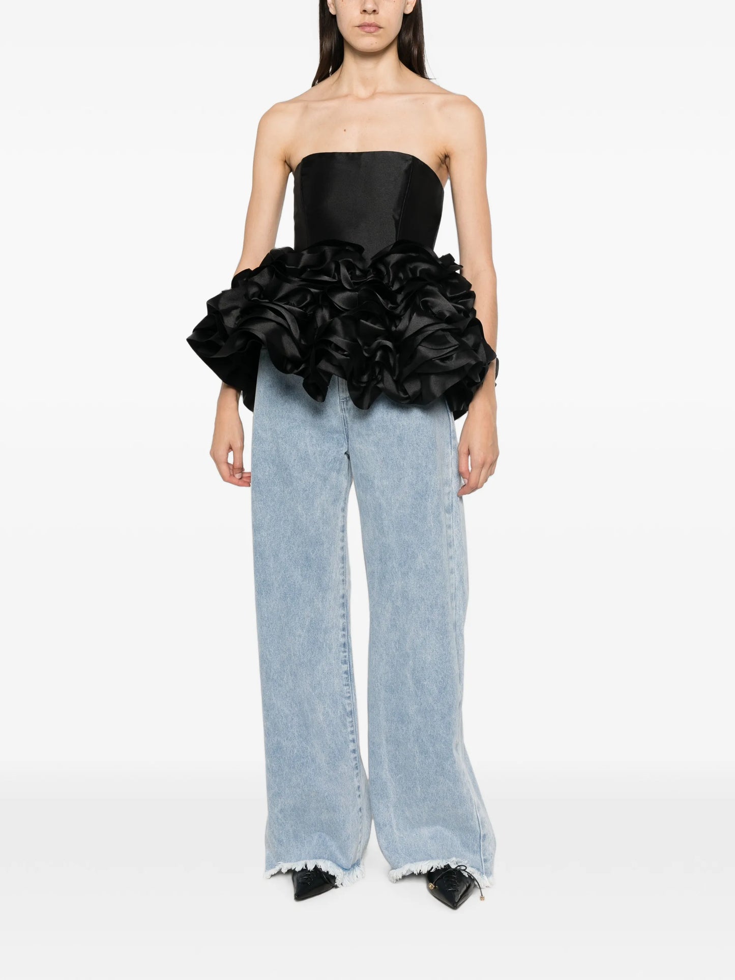 raw-edge jeans