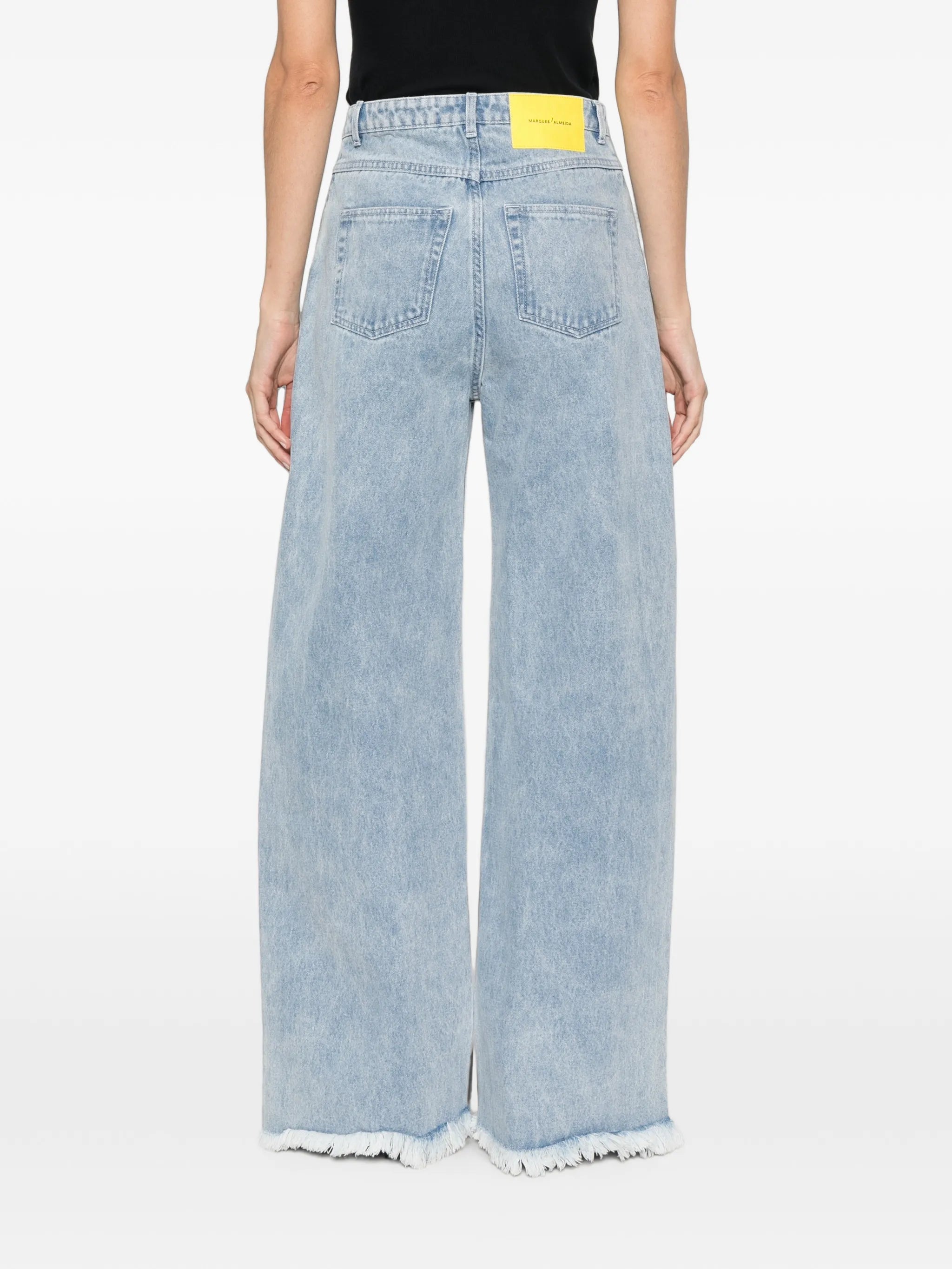 raw-edge jeans
