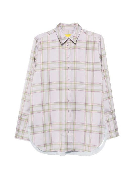 tartan-pattern shirt
