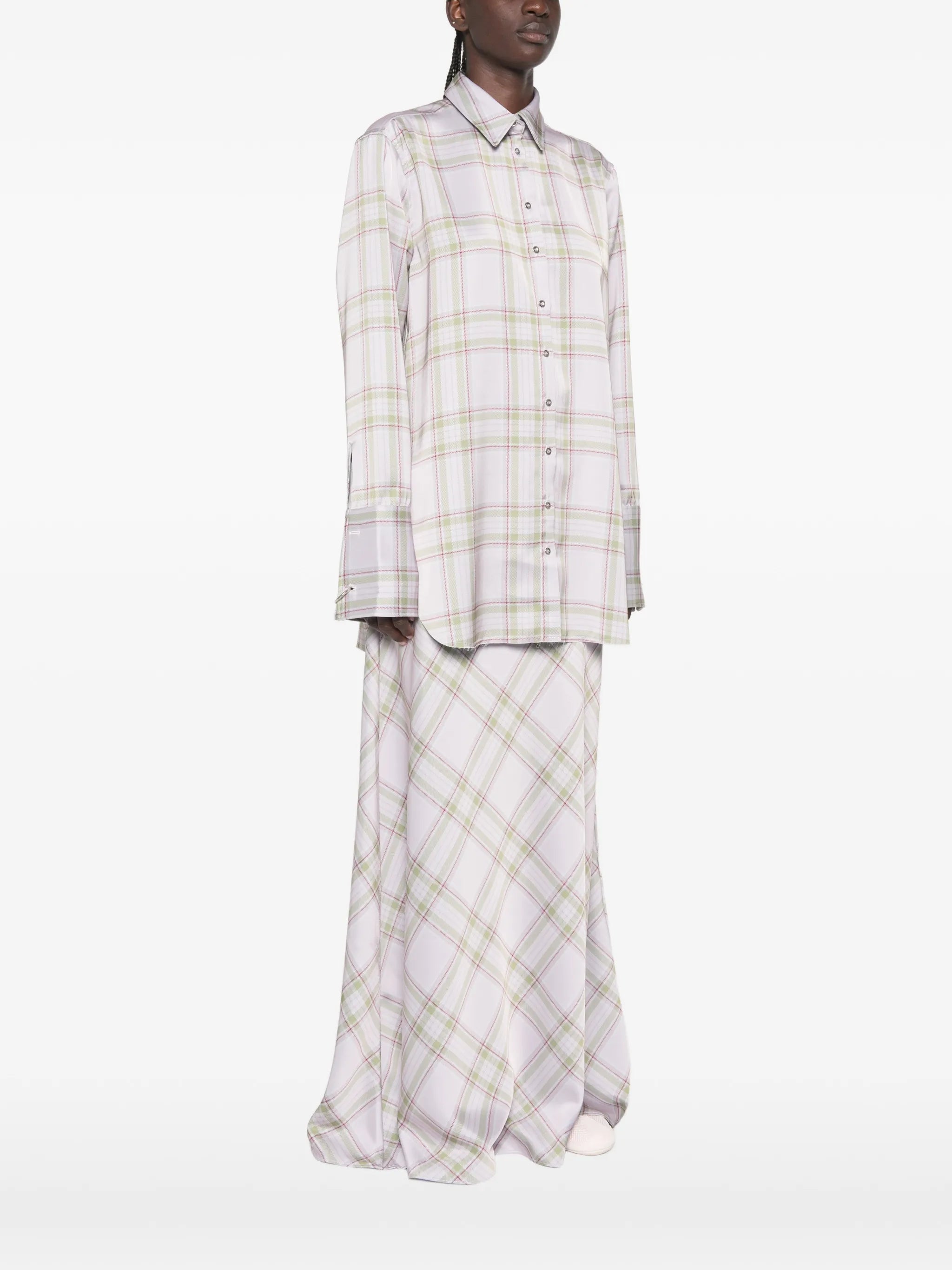 tartan-pattern shirt