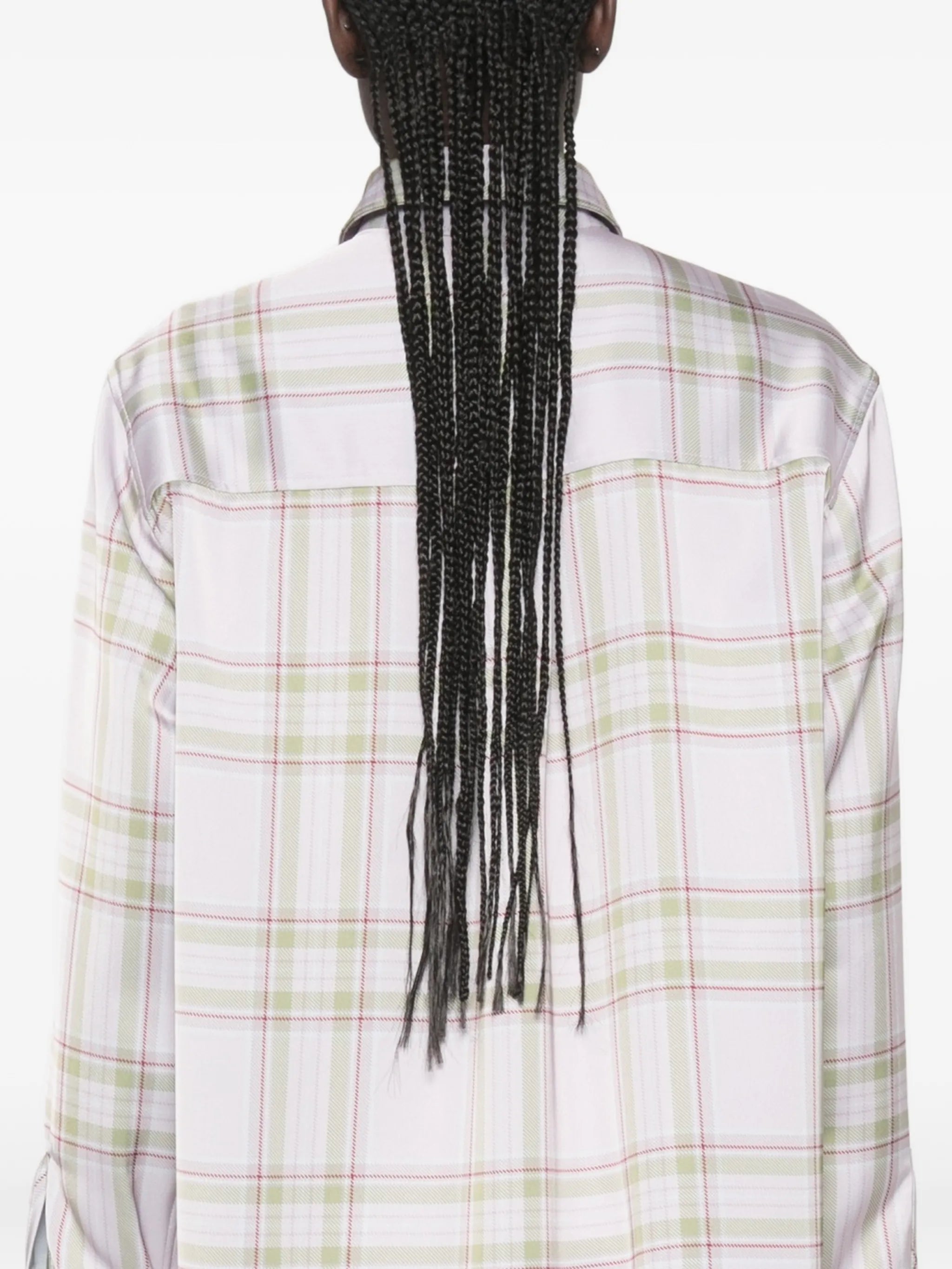 tartan-pattern shirt