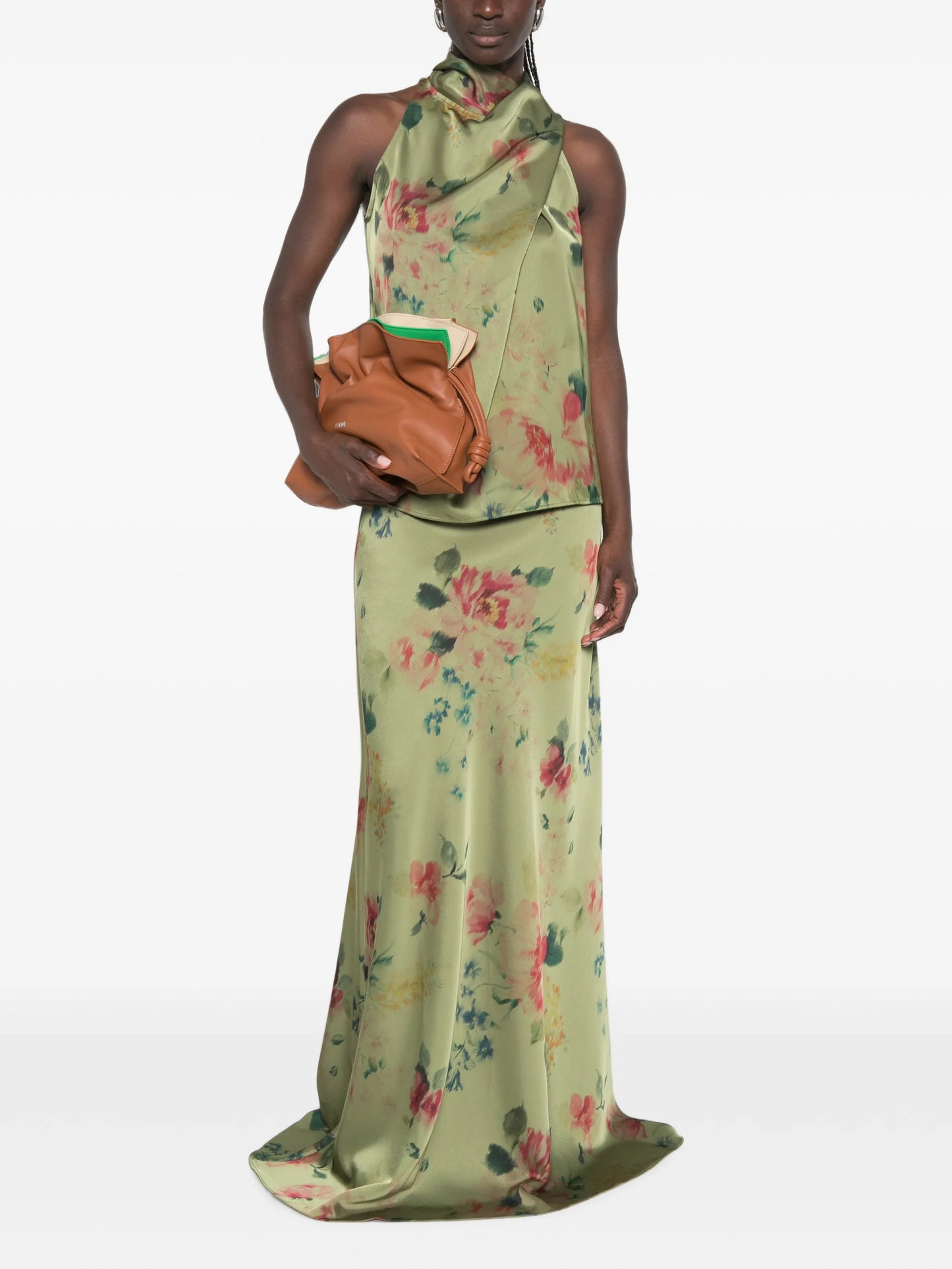 floral-print maxi skirt