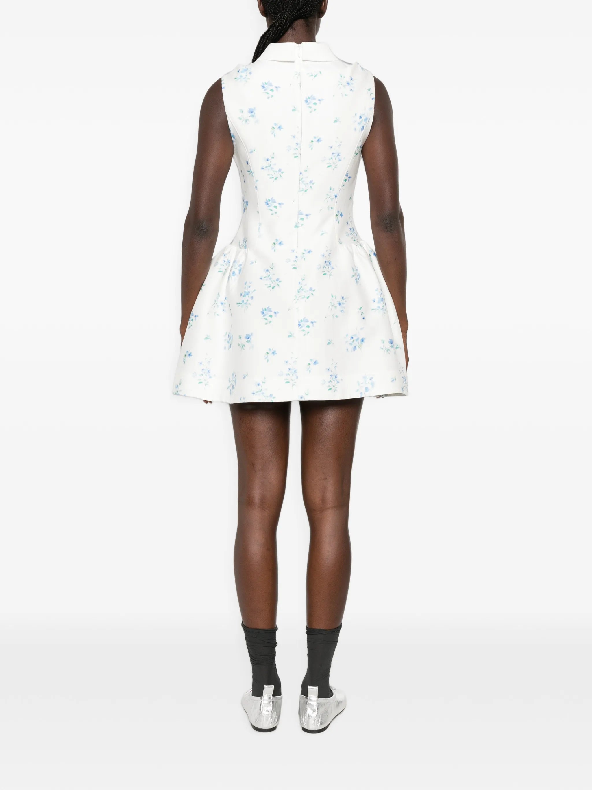 floral-print mini dress