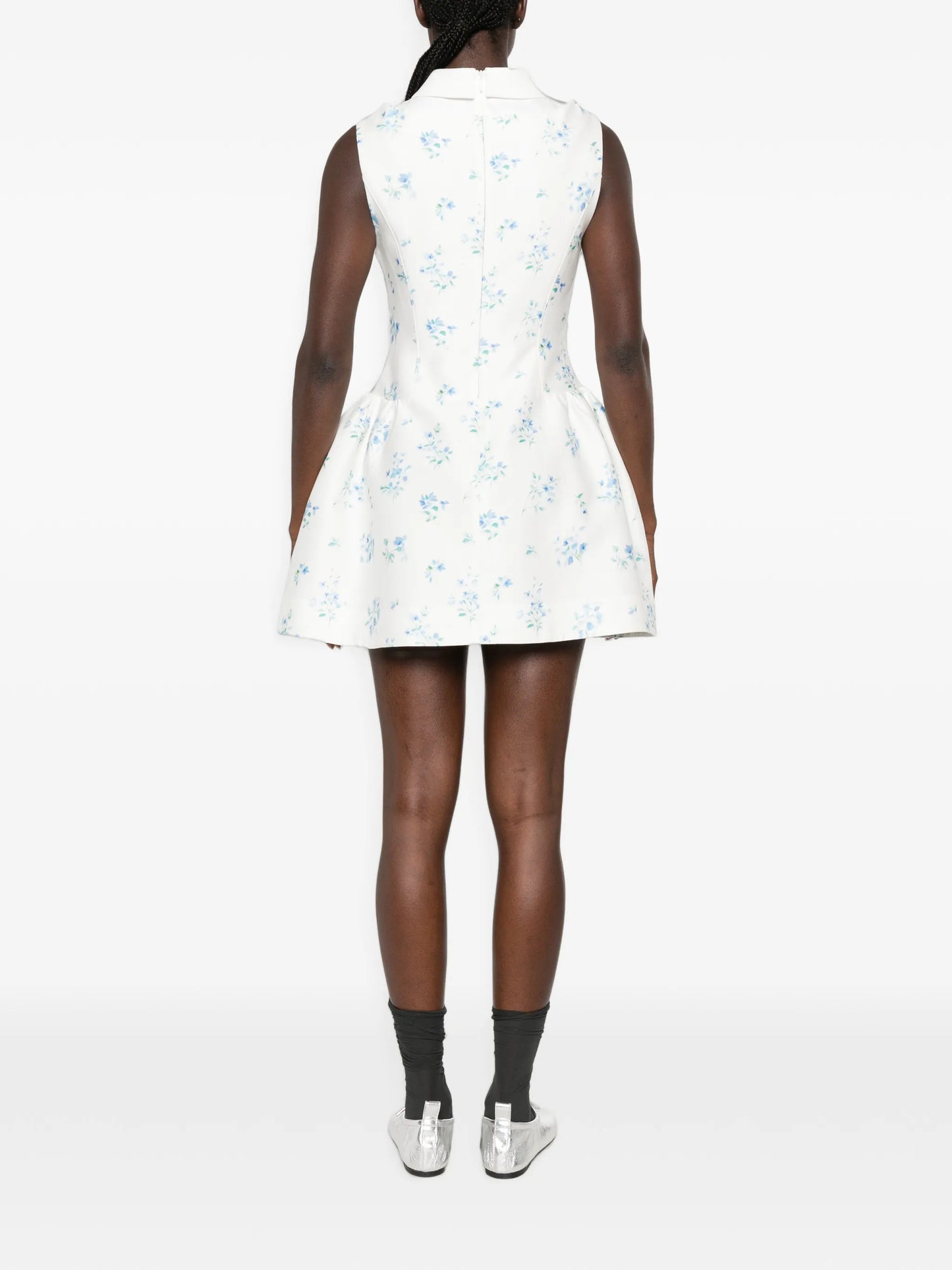 floral-print mini dress