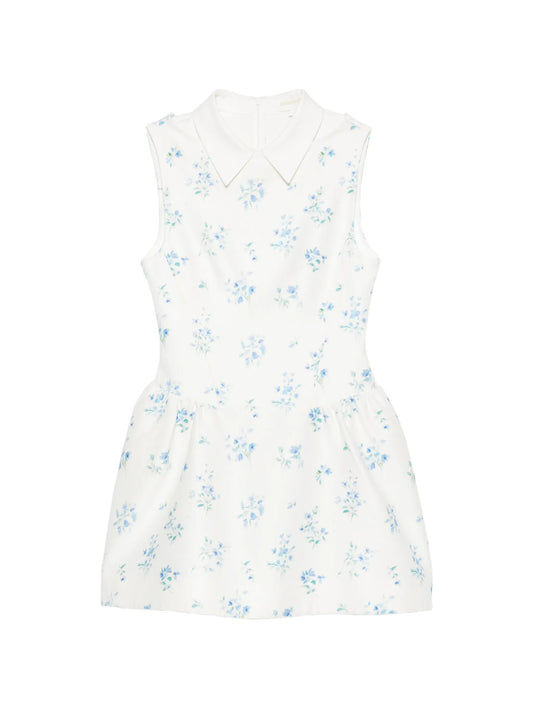 floral-print mini dress