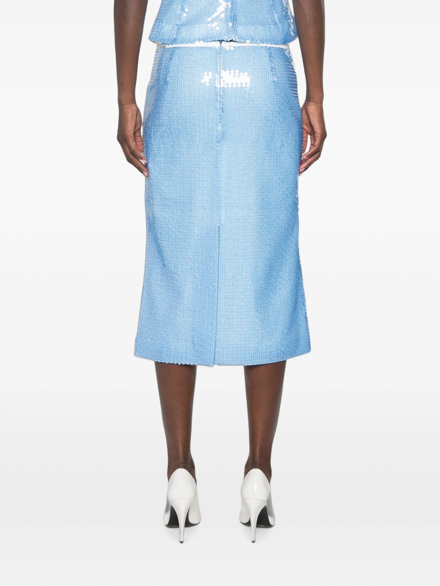 sequin-embellished midi skirt