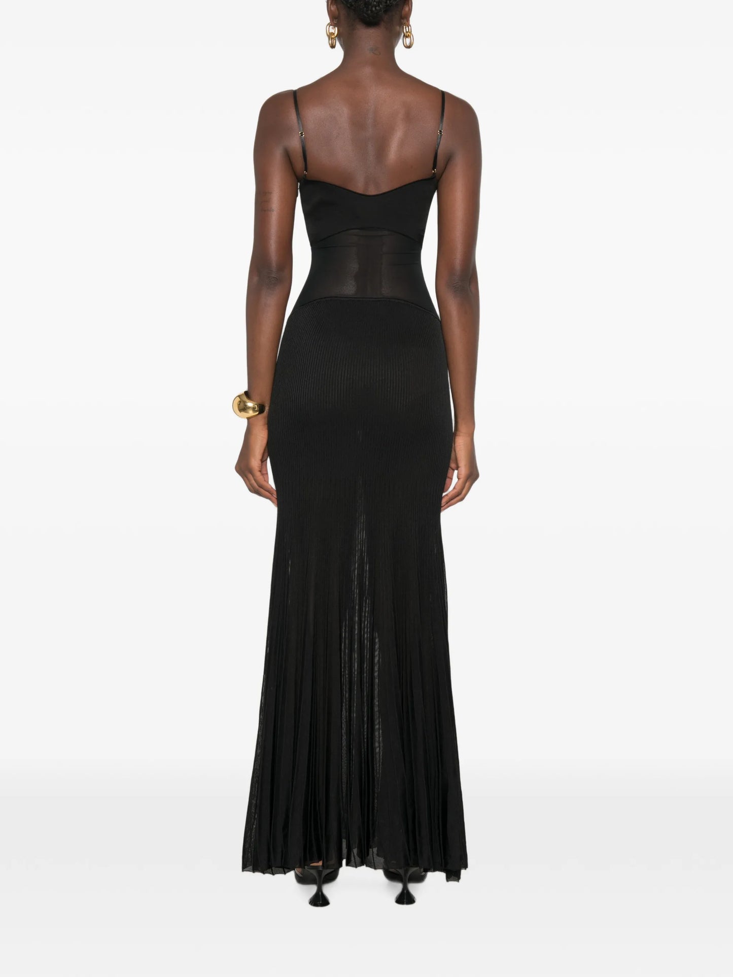 Belladonna mesh-panel maxi dress