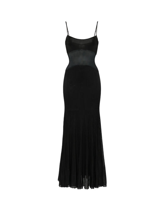 Belladonna mesh-panel maxi dress