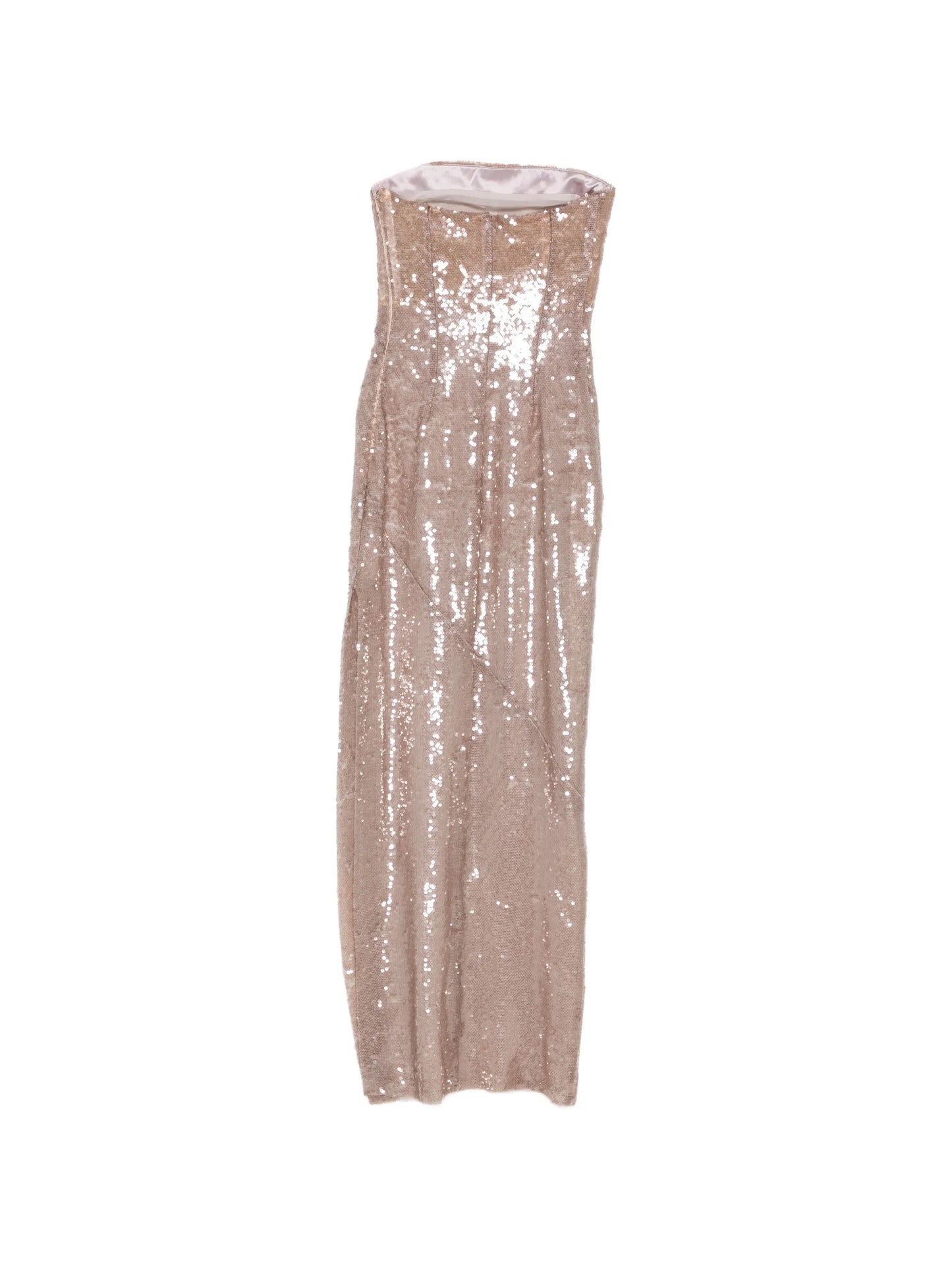 sequin-embellished bandeau maxi dress