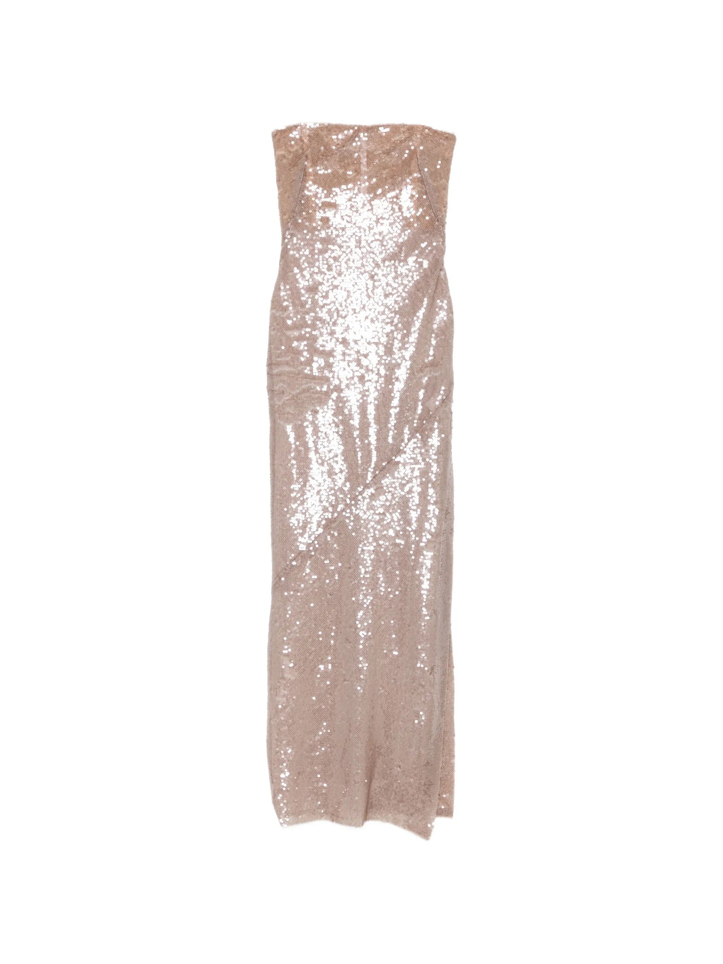 sequin-embellished bandeau maxi dress
