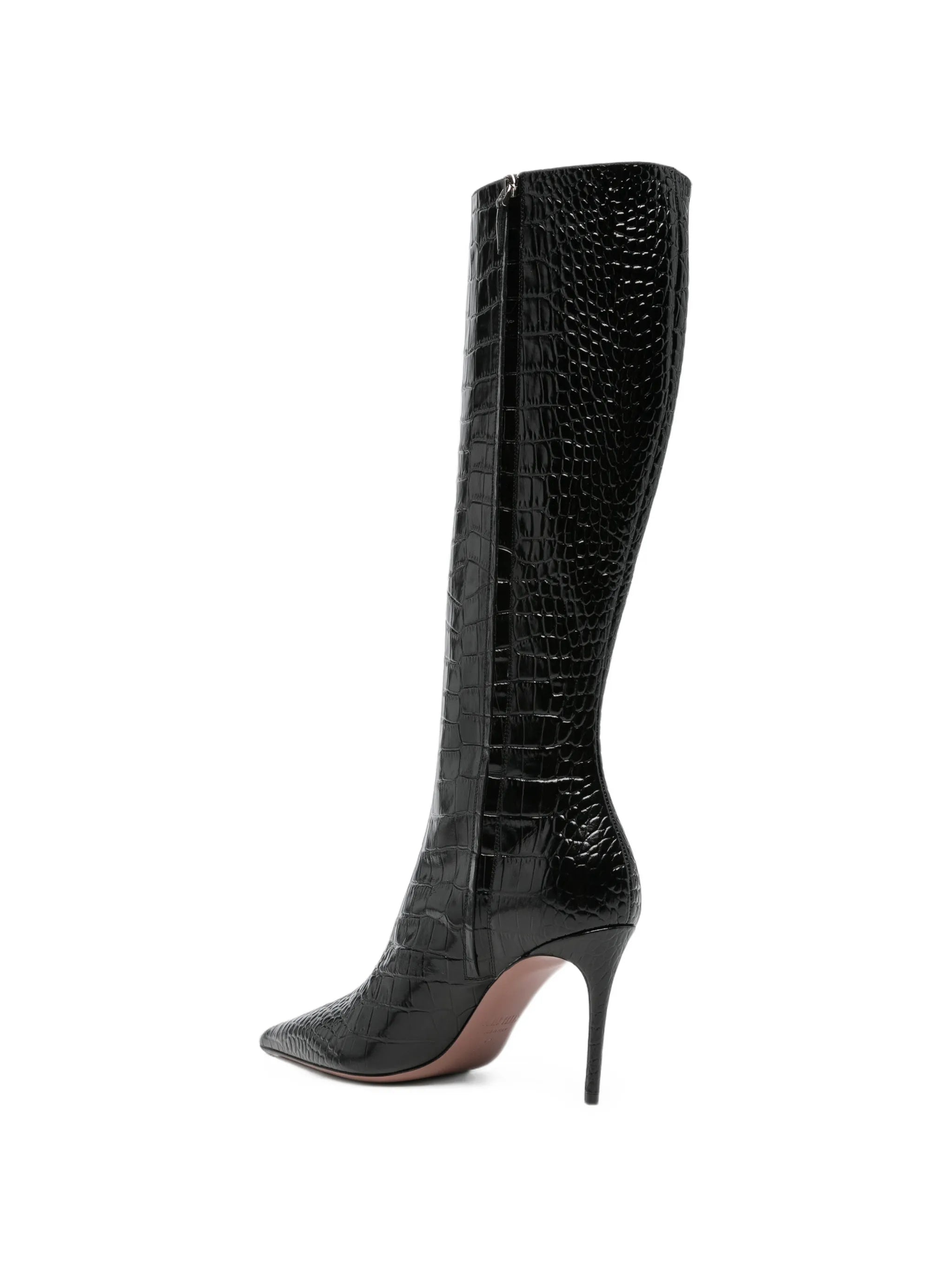 Vera crocodile-effect leather  boots