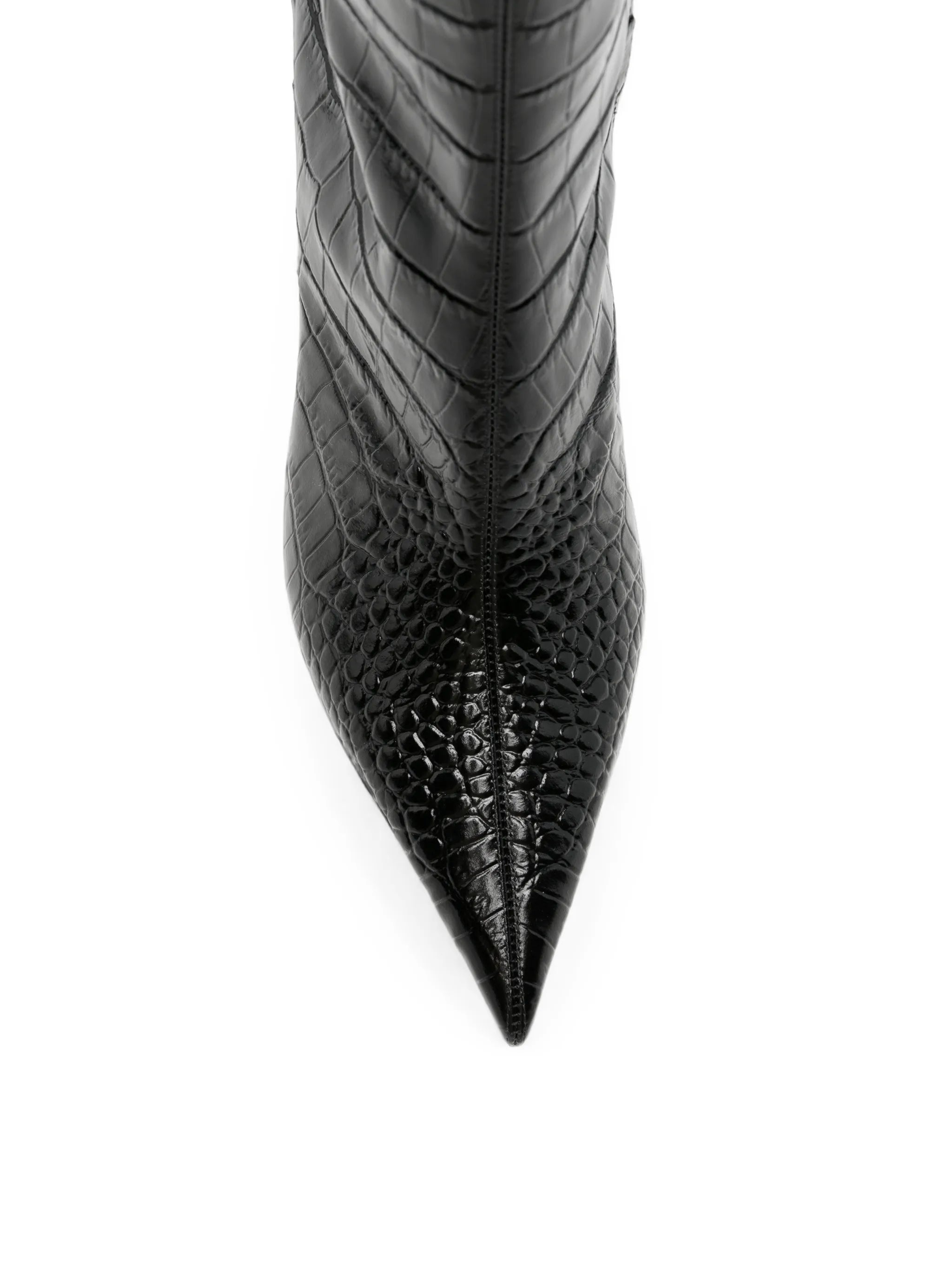 Vera crocodile-effect leather  boots