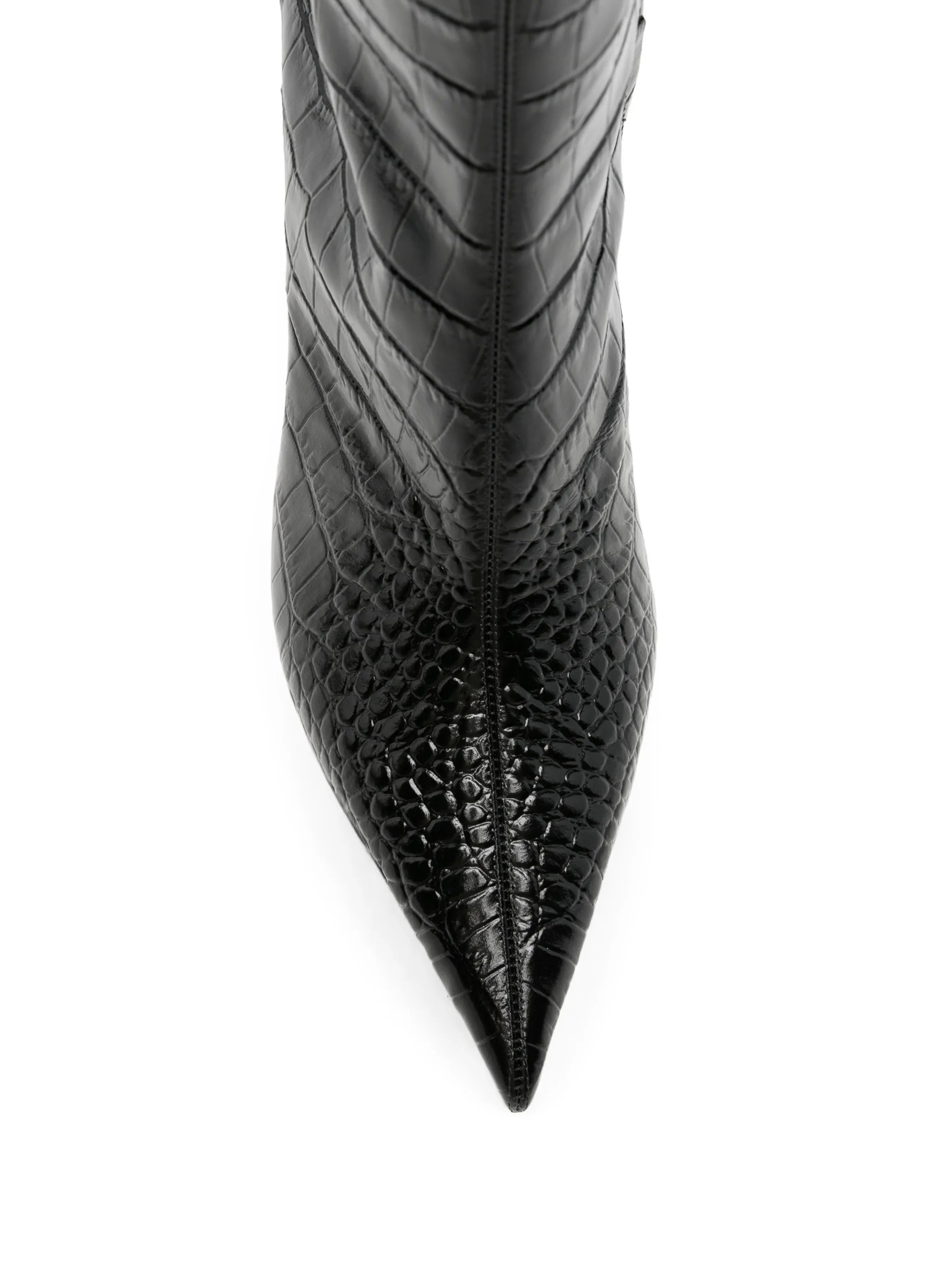 Vera crocodile-effect leather  boots