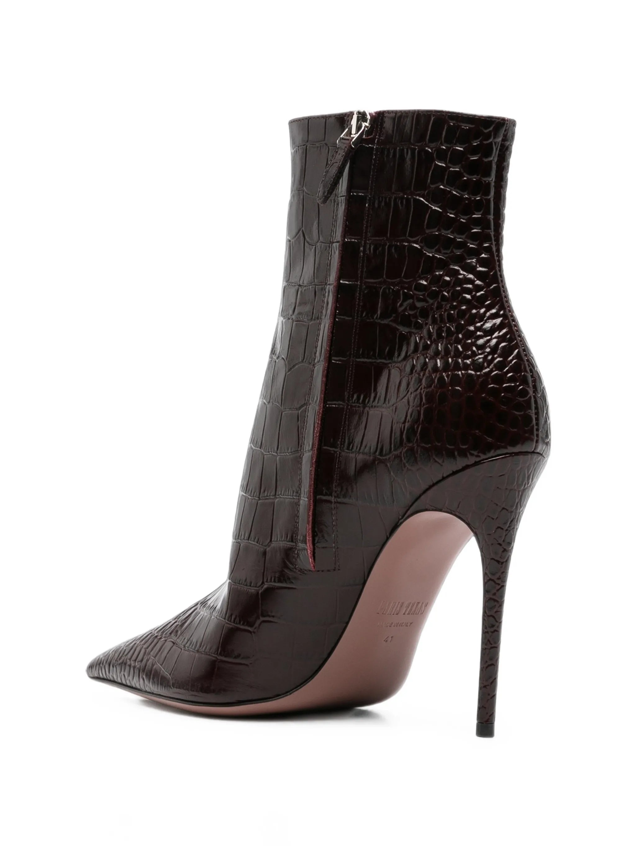 croc-effect Vera ankle boots