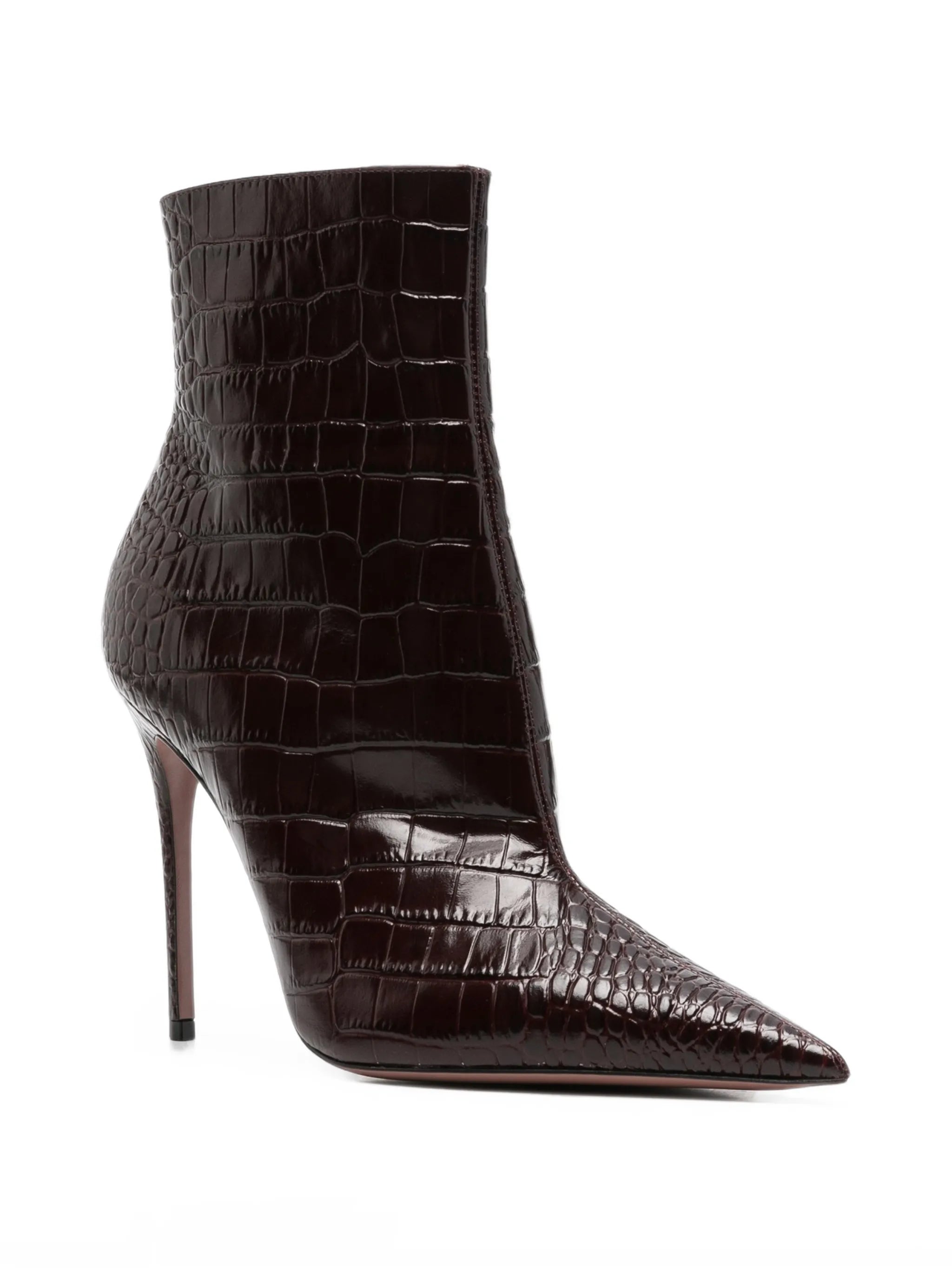 croc-effect Vera ankle boots