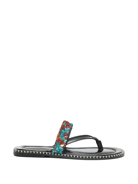 embellished flat sandals