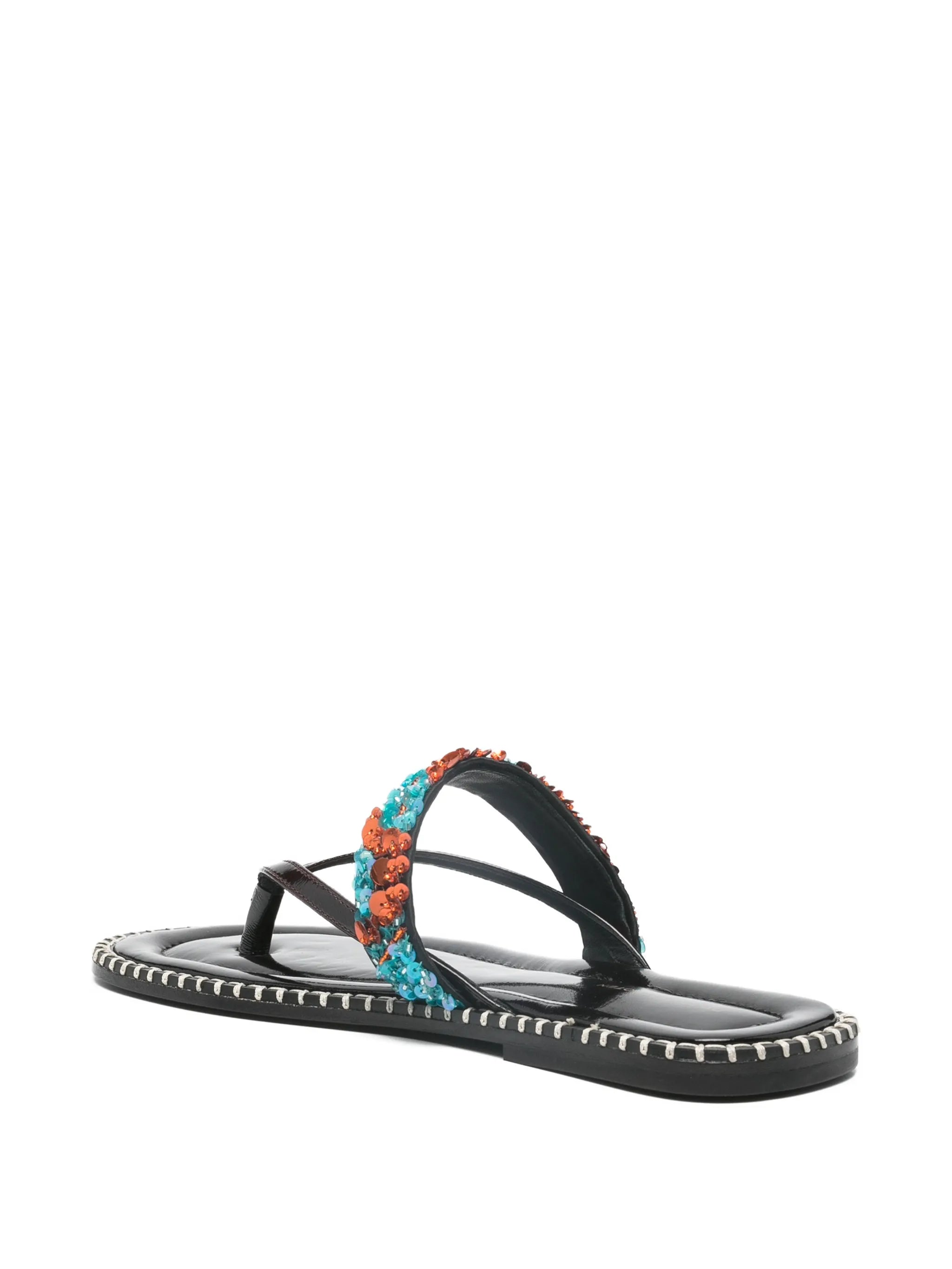 embellished flat sandals