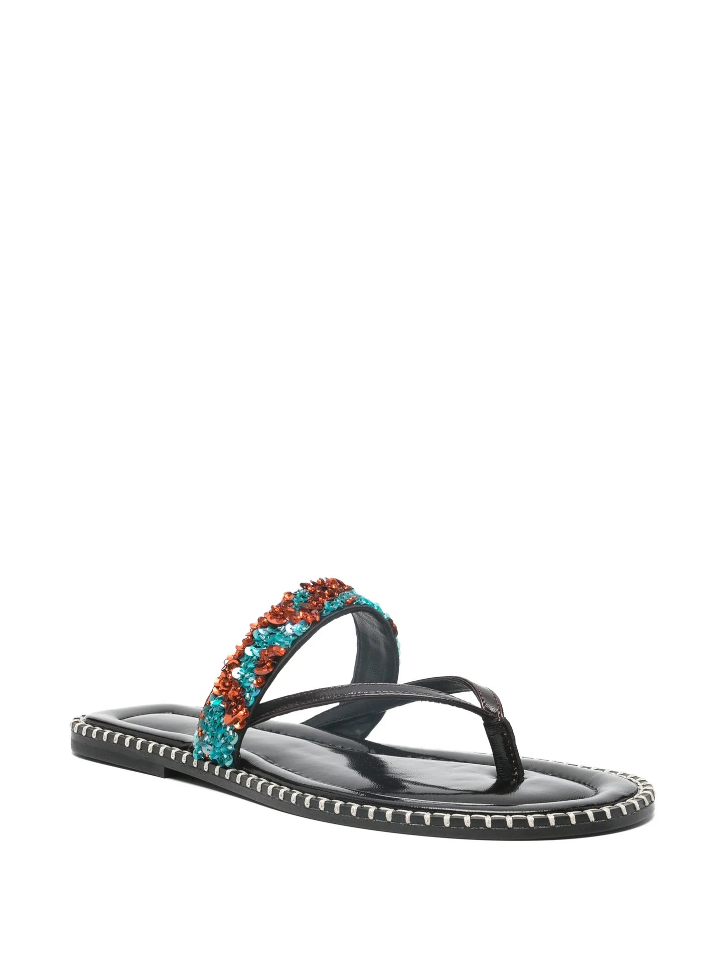 embellished flat sandals