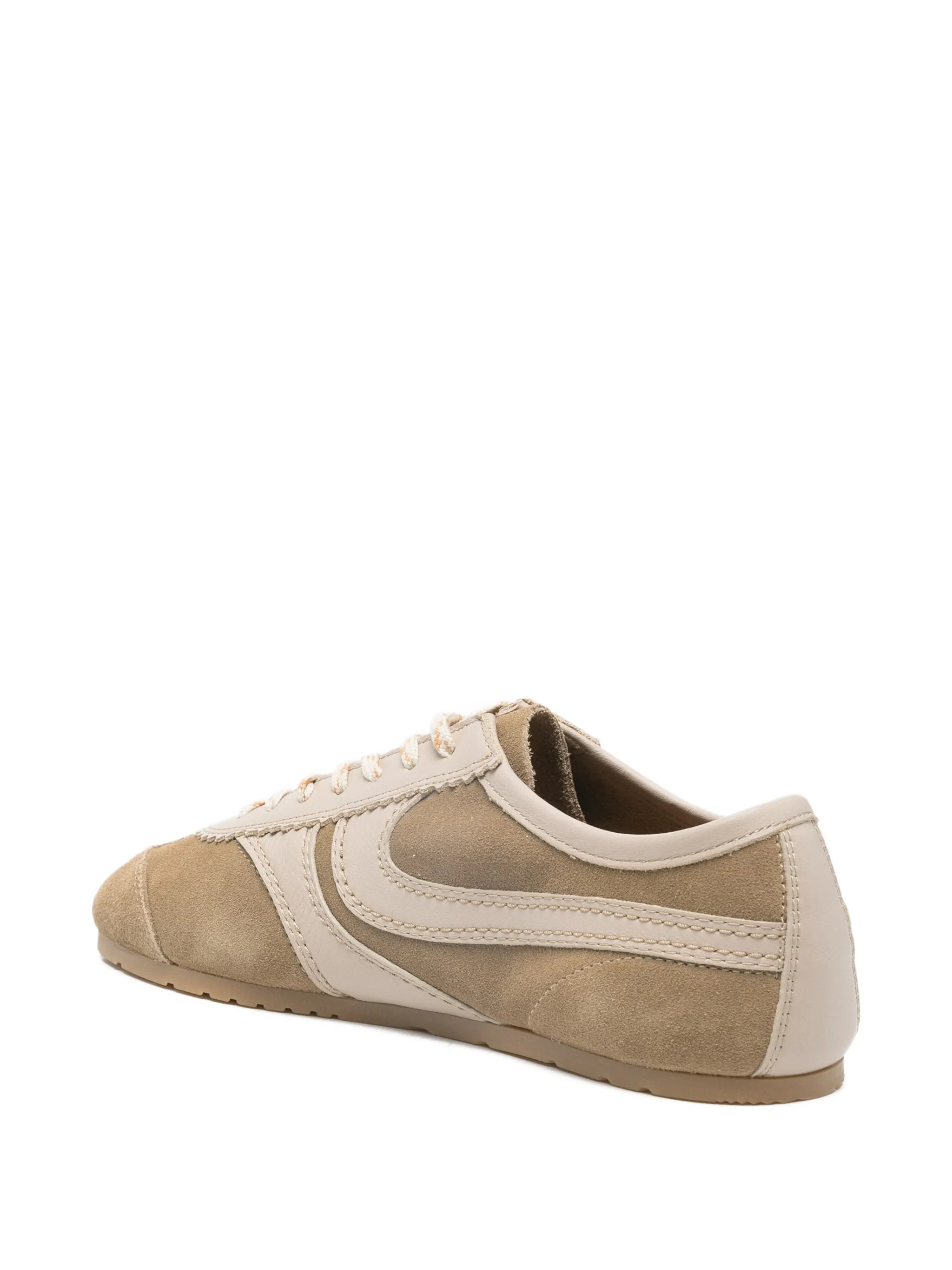 low-top panelled trainers