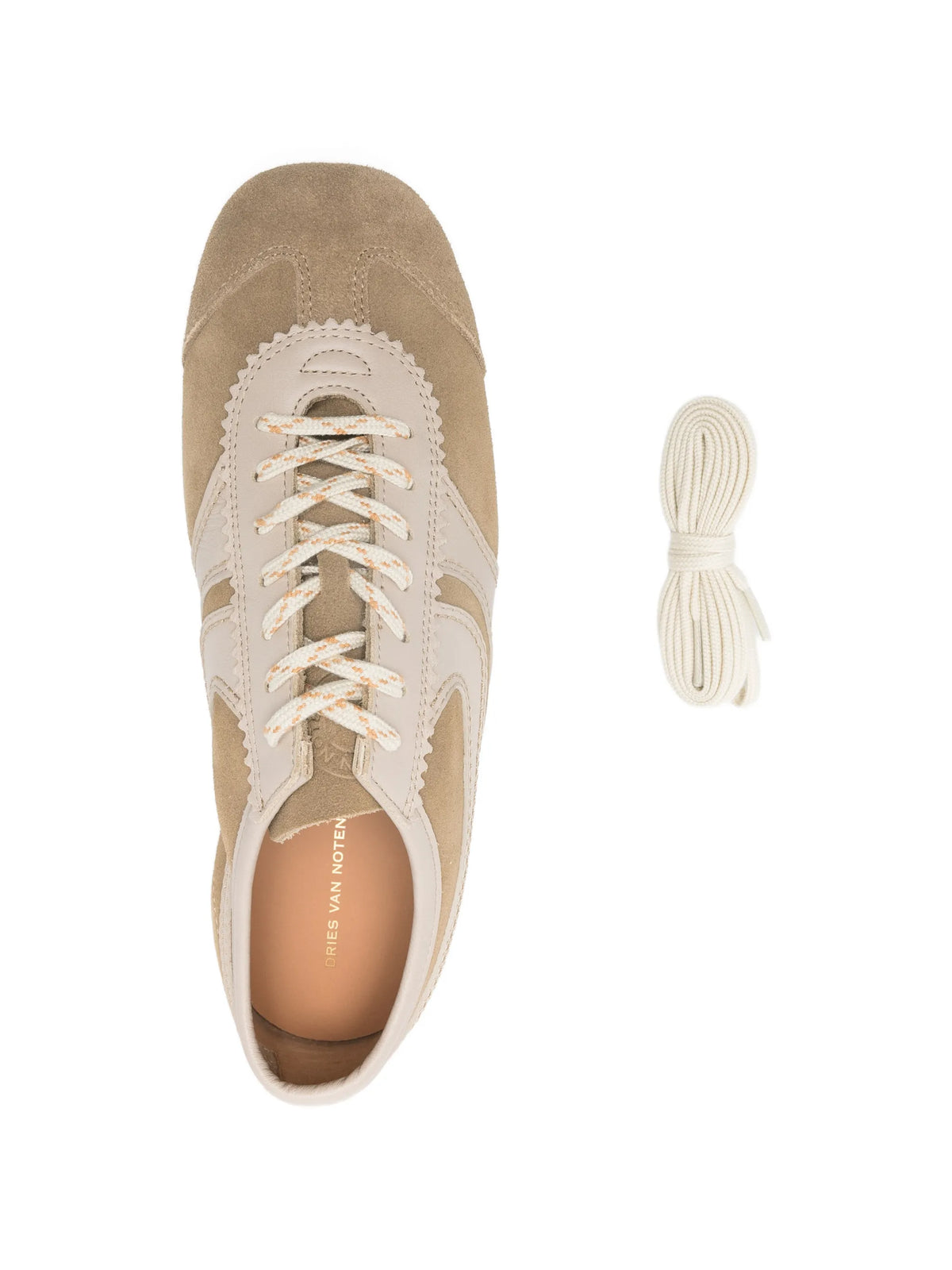 low-top panelled trainers
