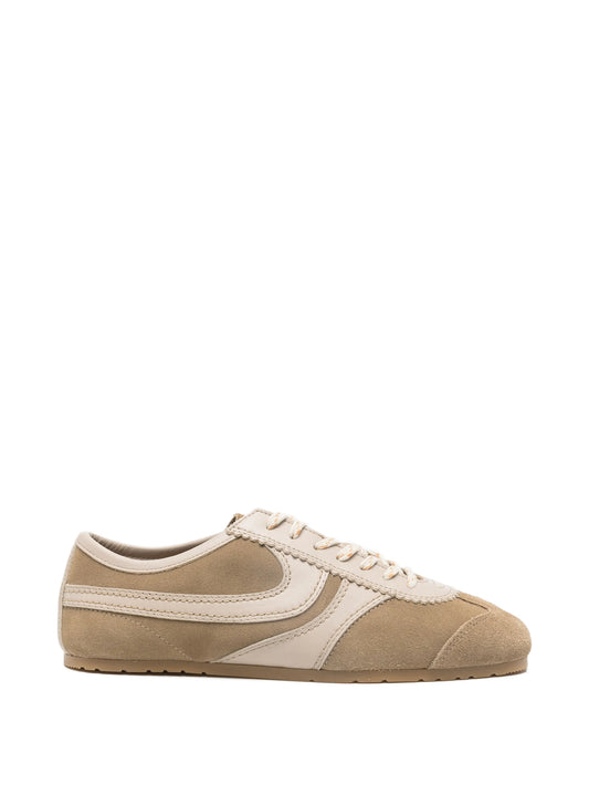 low-top panelled trainers