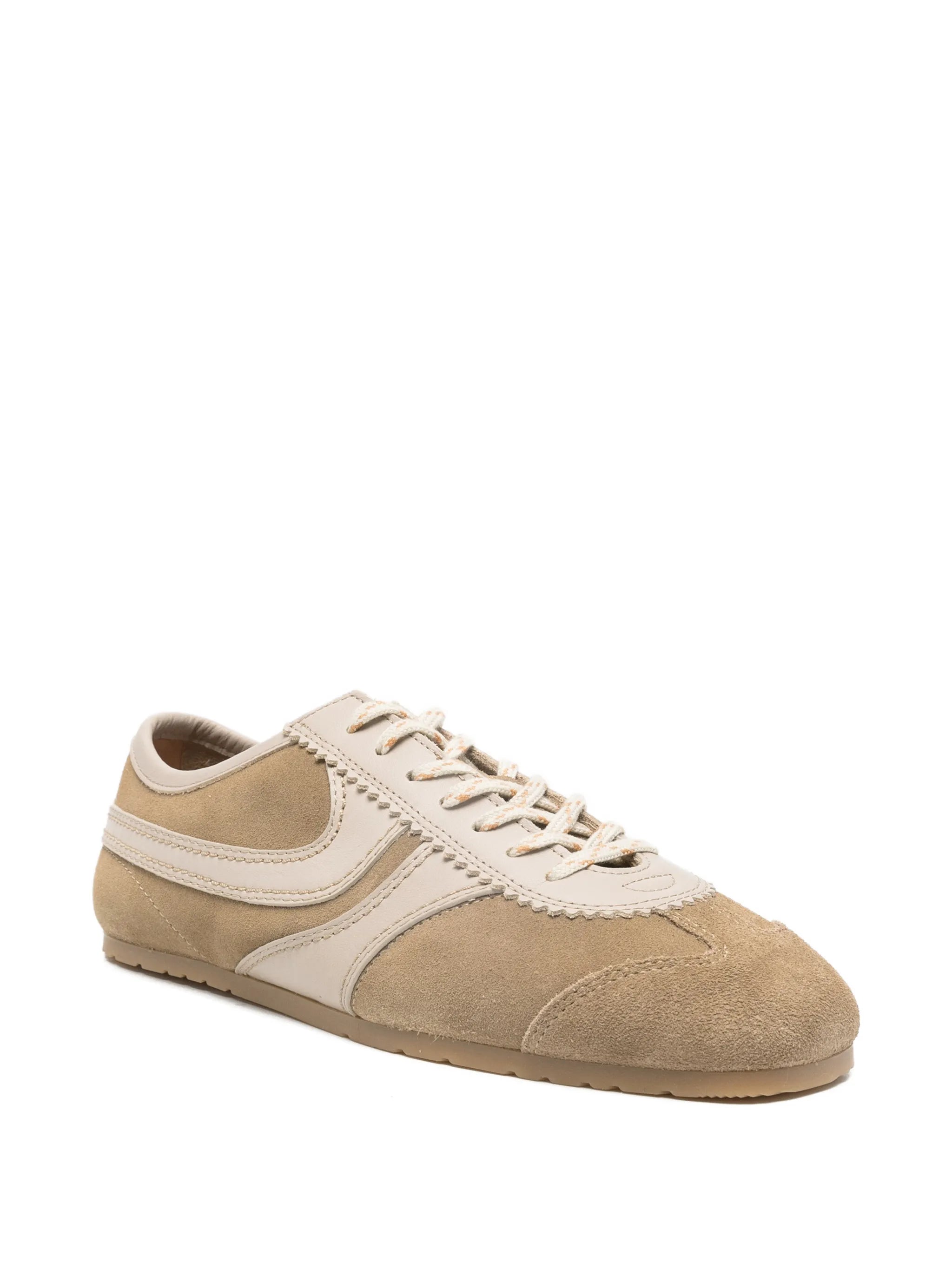 low-top panelled trainers