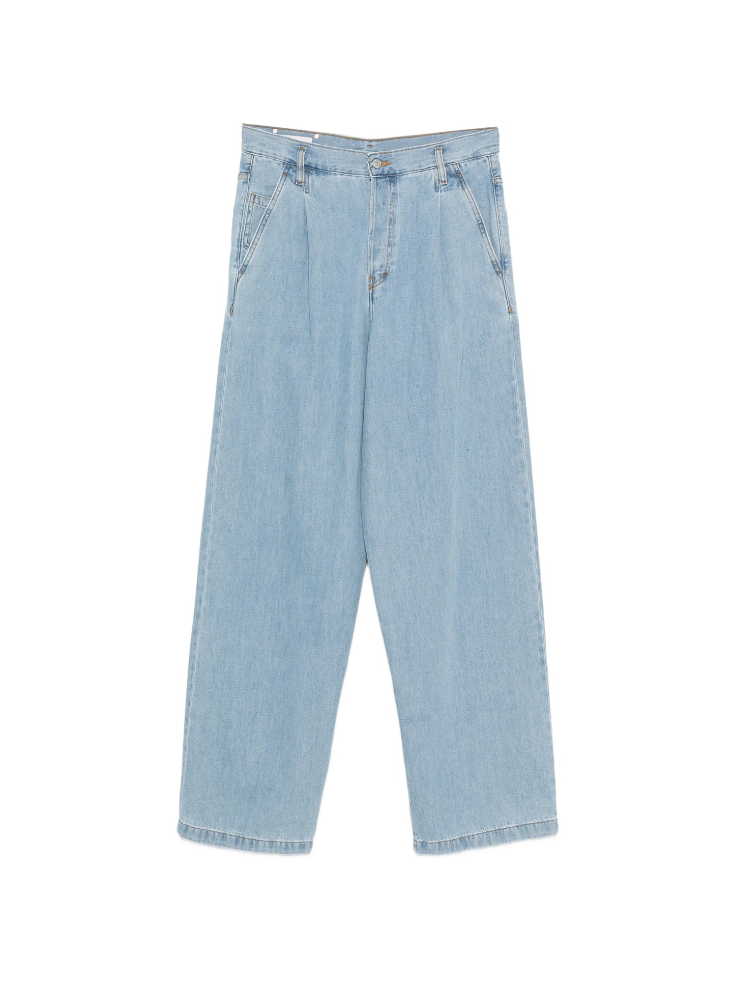 Penning pleated wide-leg jeans