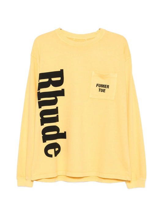 logo-print pocket T-shirt