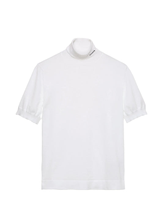 short-sleeve turtleneck sweater