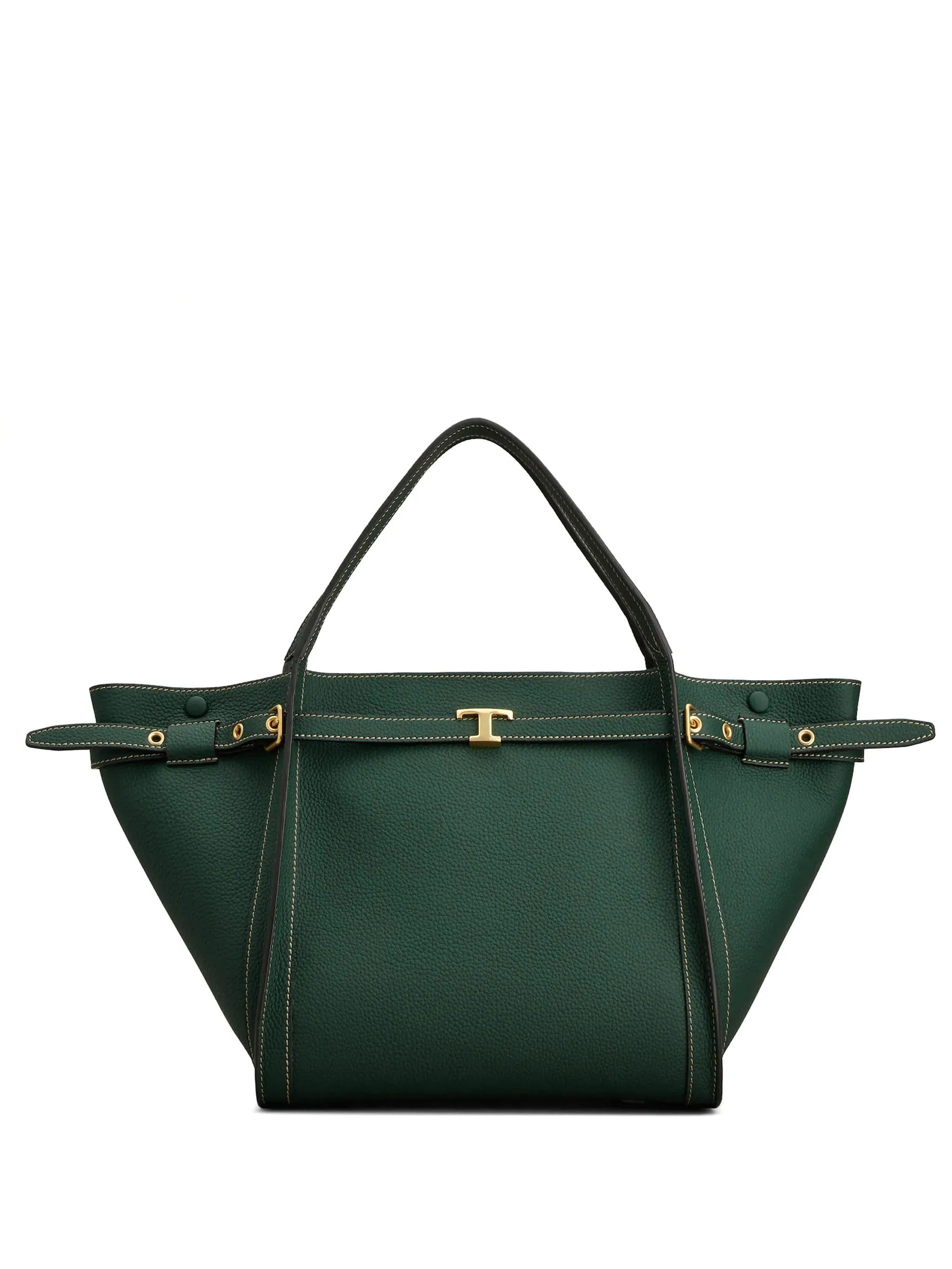 small leather shopping tote bag